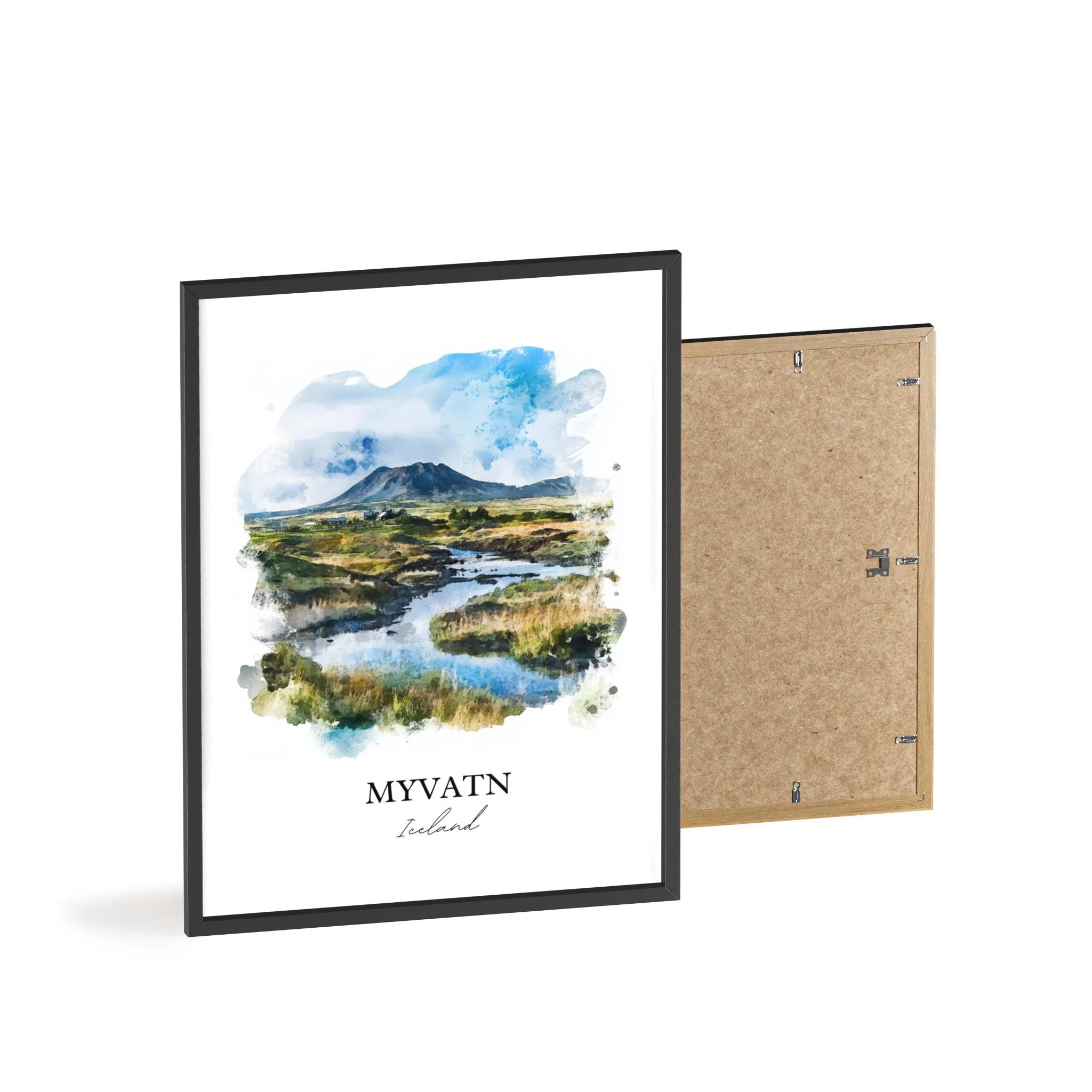 Mývatn, Iceland – Watercolor Art Print - Image 8