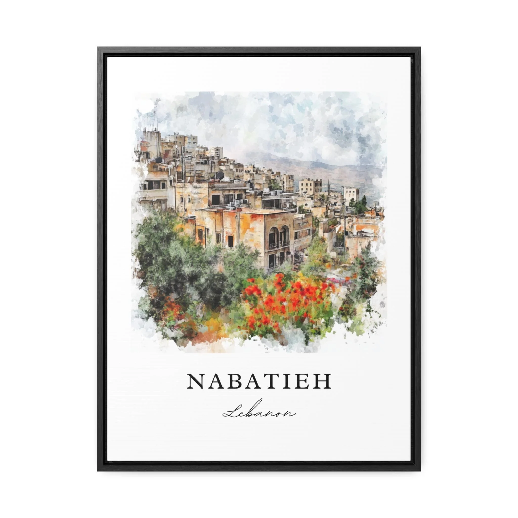 Nabatieh, Lebanon – Watercolor Art Print - Image 5