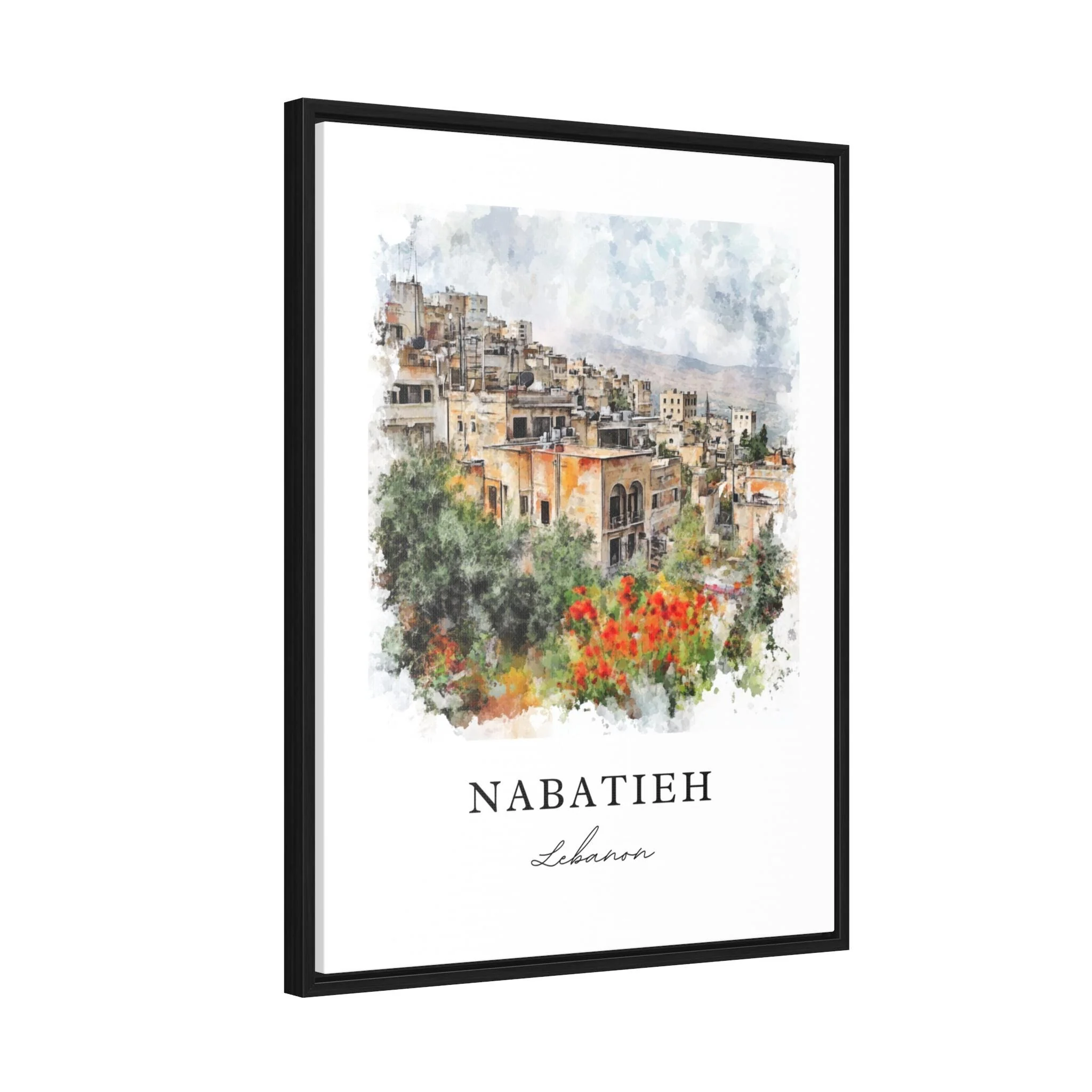 Nabatieh, Lebanon – Watercolor Art Print - Image 6
