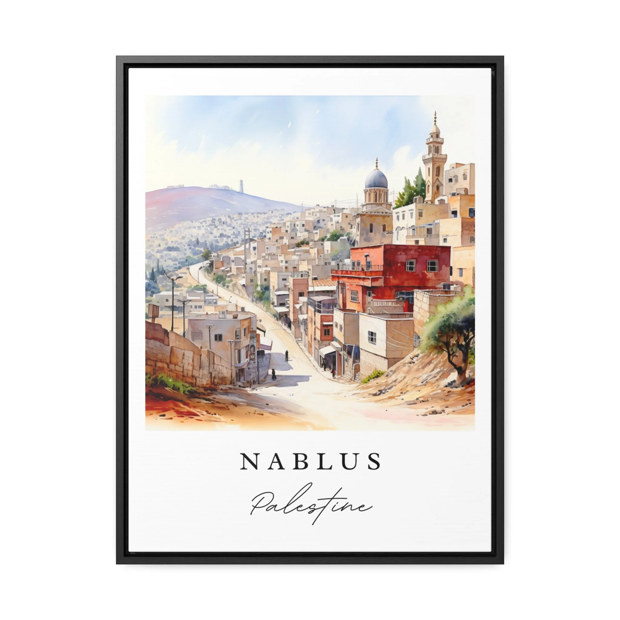Nablus, Palestine – Watercolor Art Print - Image 4