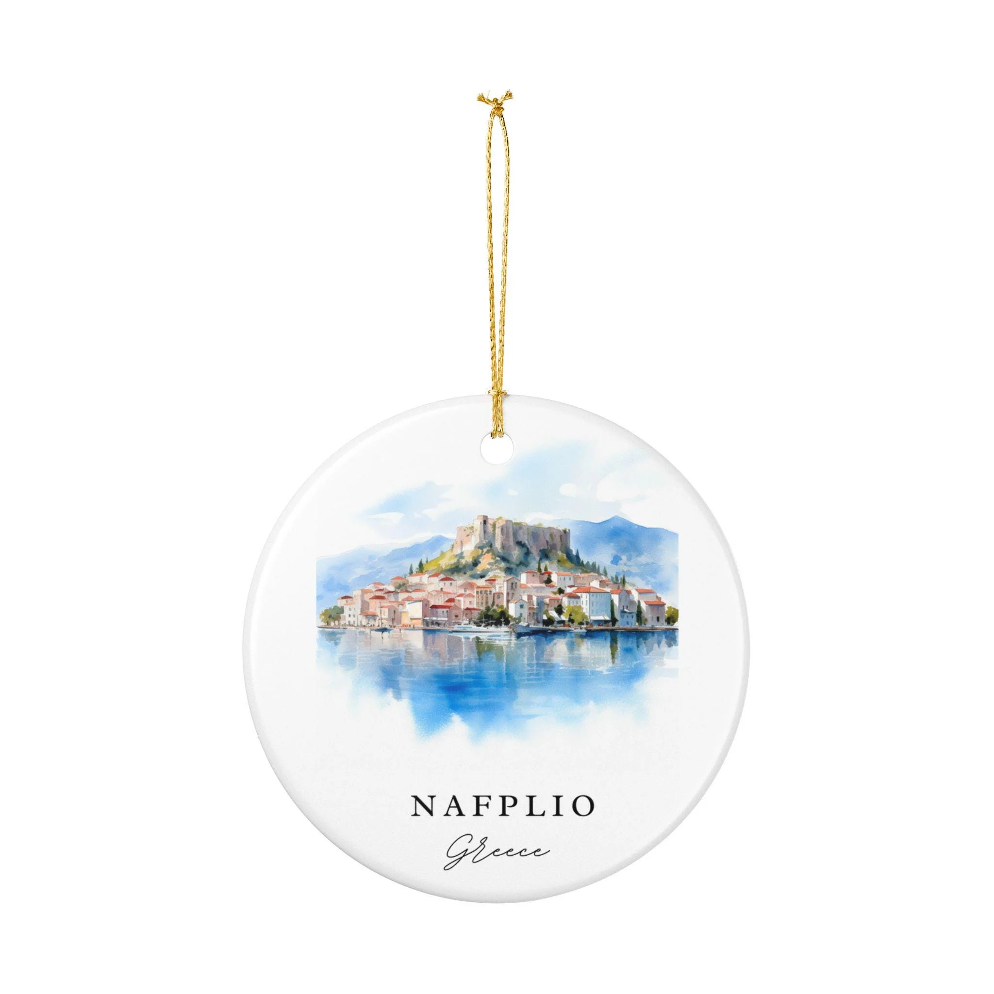 Nafplio Greece Ornament: Unique Nafplio Souvenir, Nafplio Greece Xmas Decor, and Authentic Greece Gift - Image 2