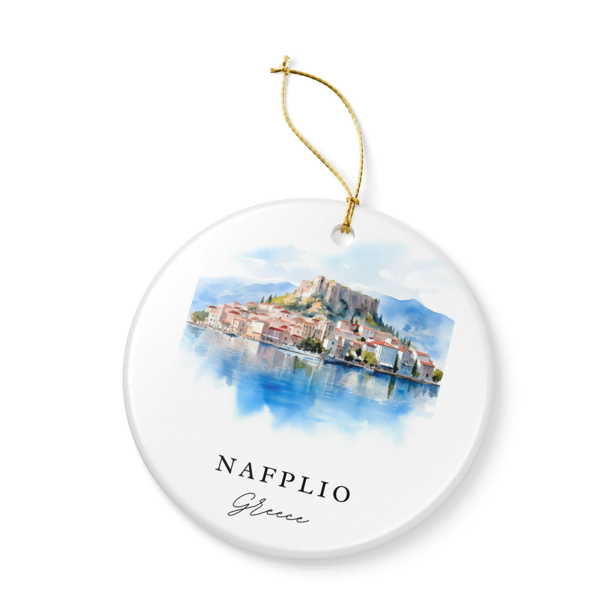 Nafplio Greece Ornament: Unique Nafplio Souvenir, Nafplio Greece Xmas Decor, and Authentic Greece Gift - Image 3
