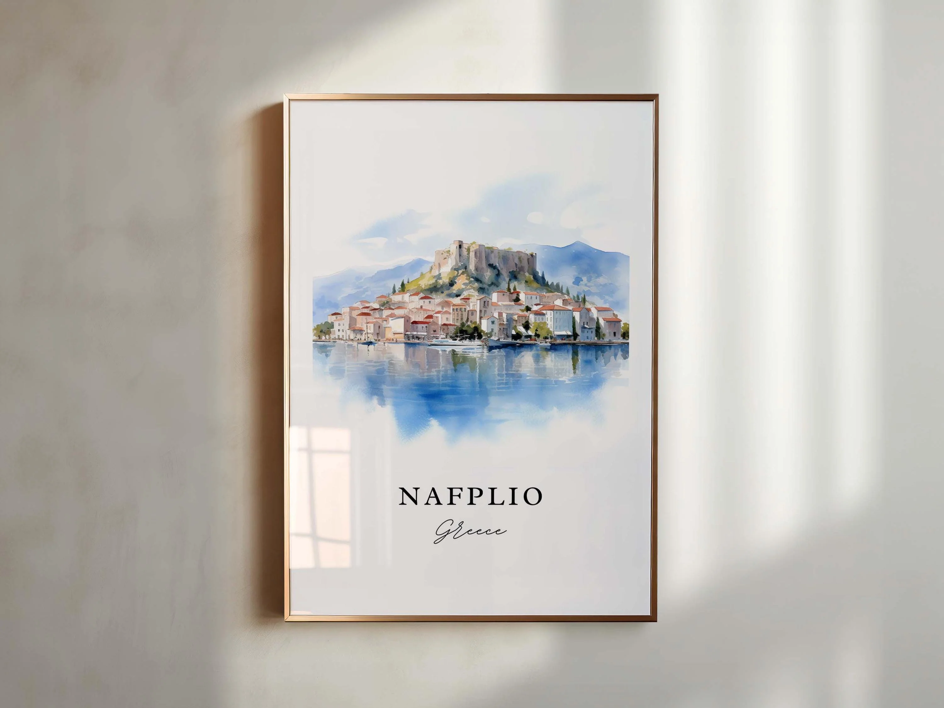 Nafplio, Greece – Watercolor Art Print - Image 3