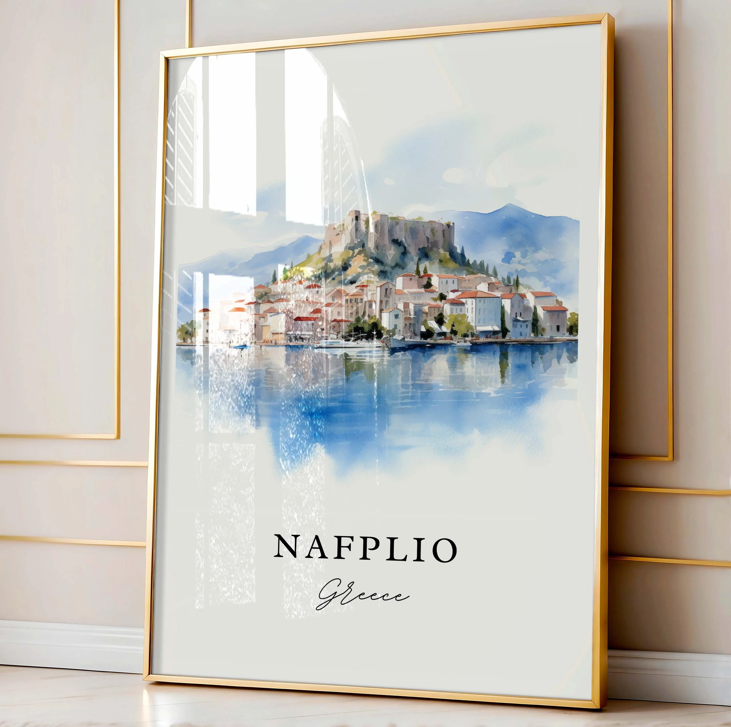 Nafplio, Greece – Watercolor Art Print - Image 4