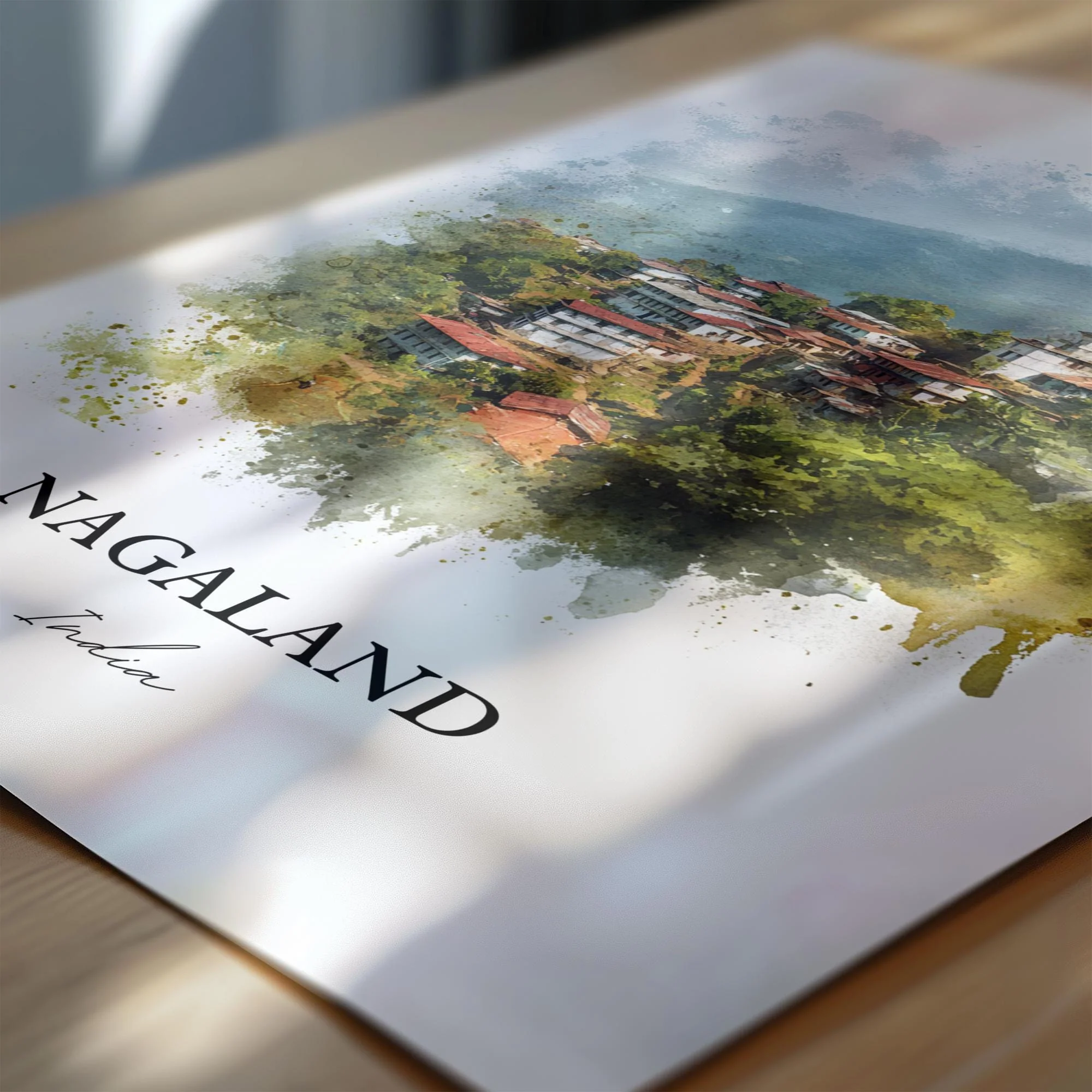 Nagaland, India – Watercolor Art Print - Image 2