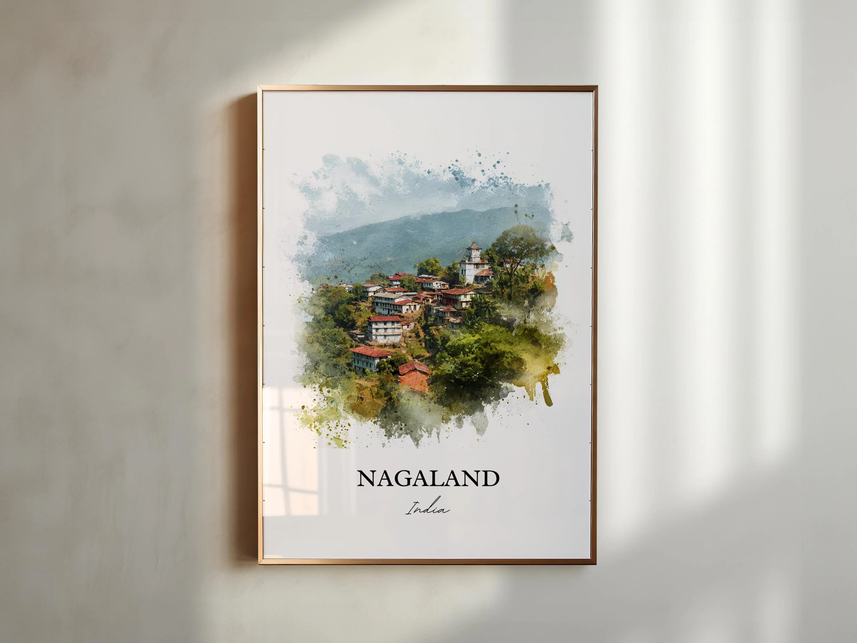 Nagaland, India – Watercolor Art Print - Image 5