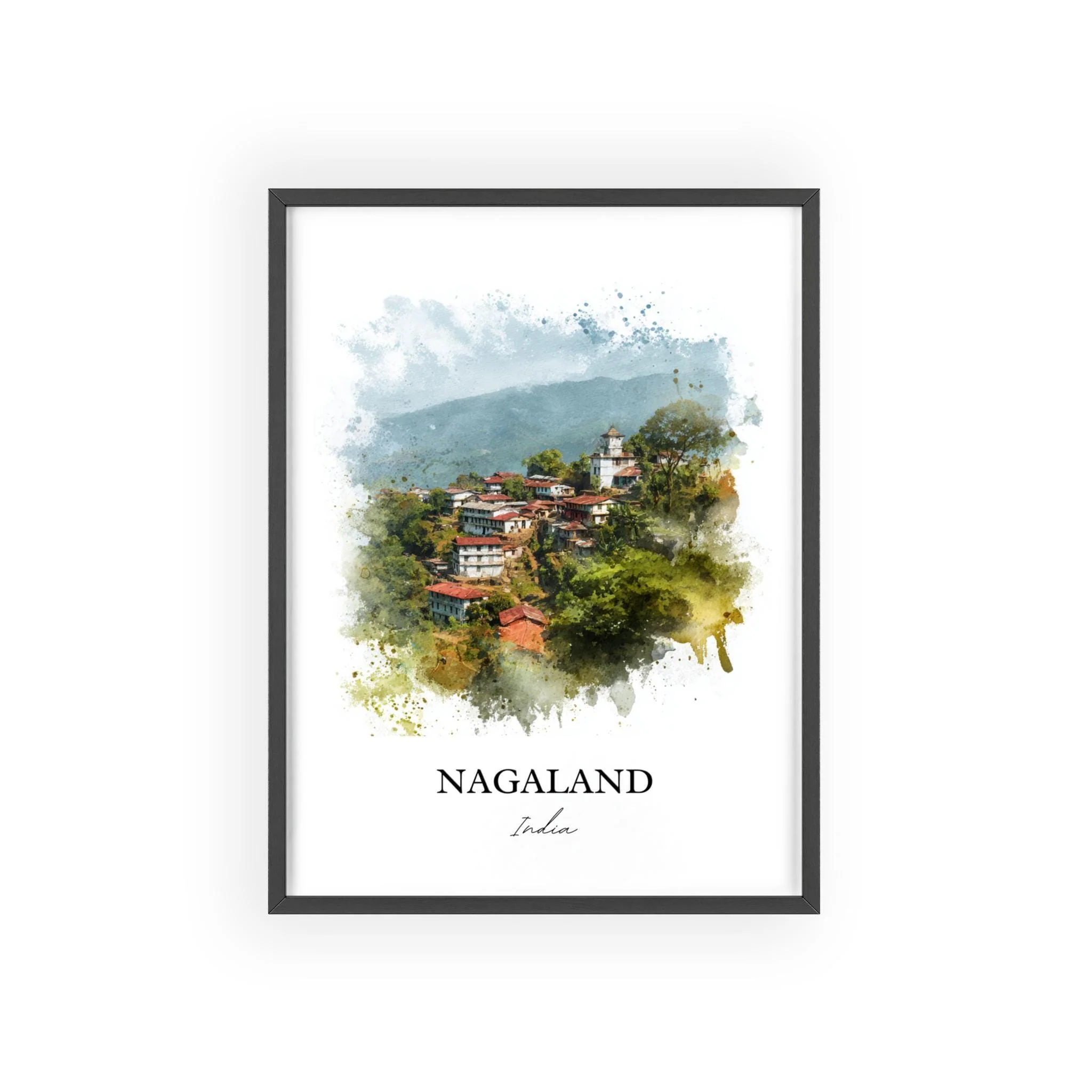 Nagaland, India – Watercolor Art Print - Image 7