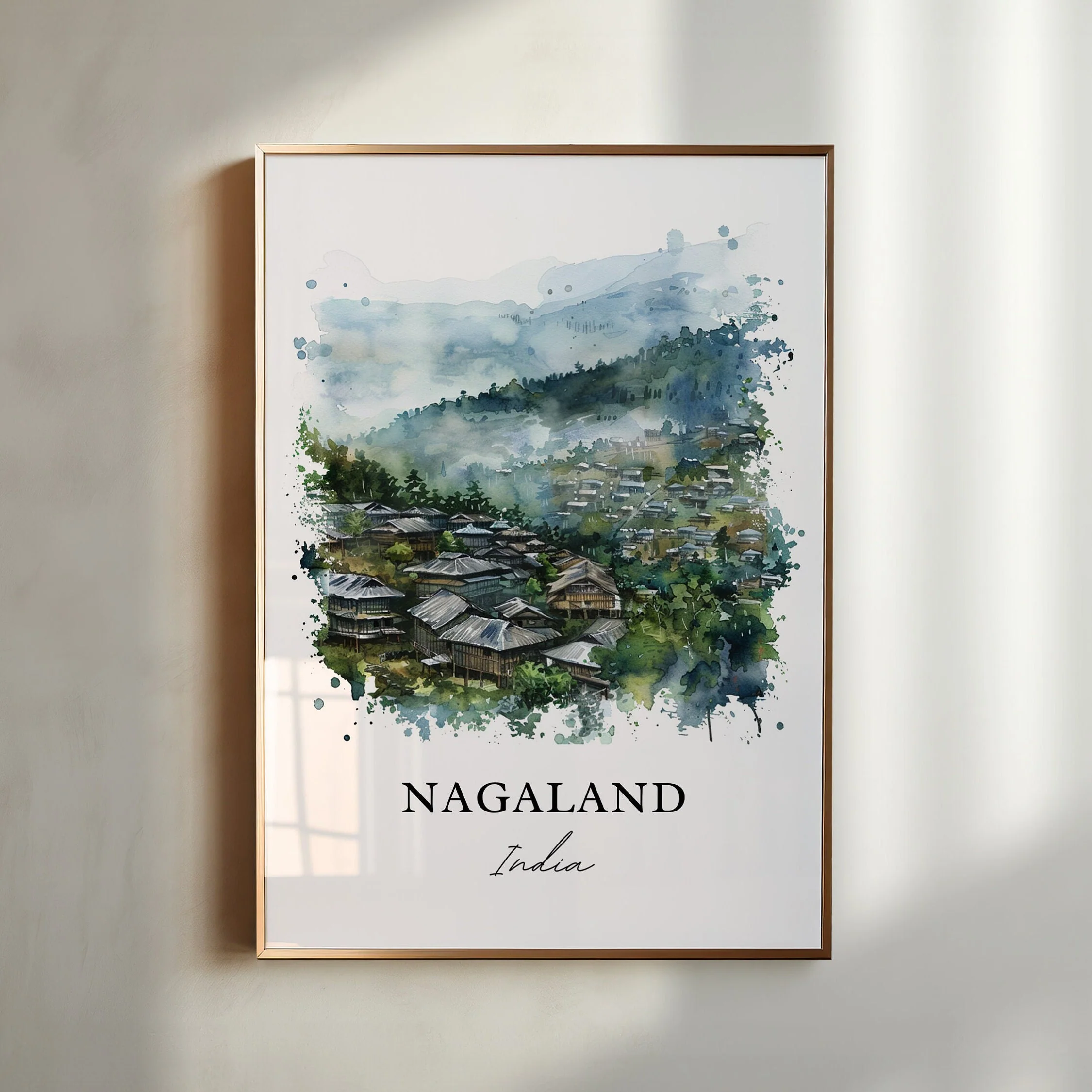 Nagaland, India – Watercolor Art Print
Kohima, India – Watercolor Art Print