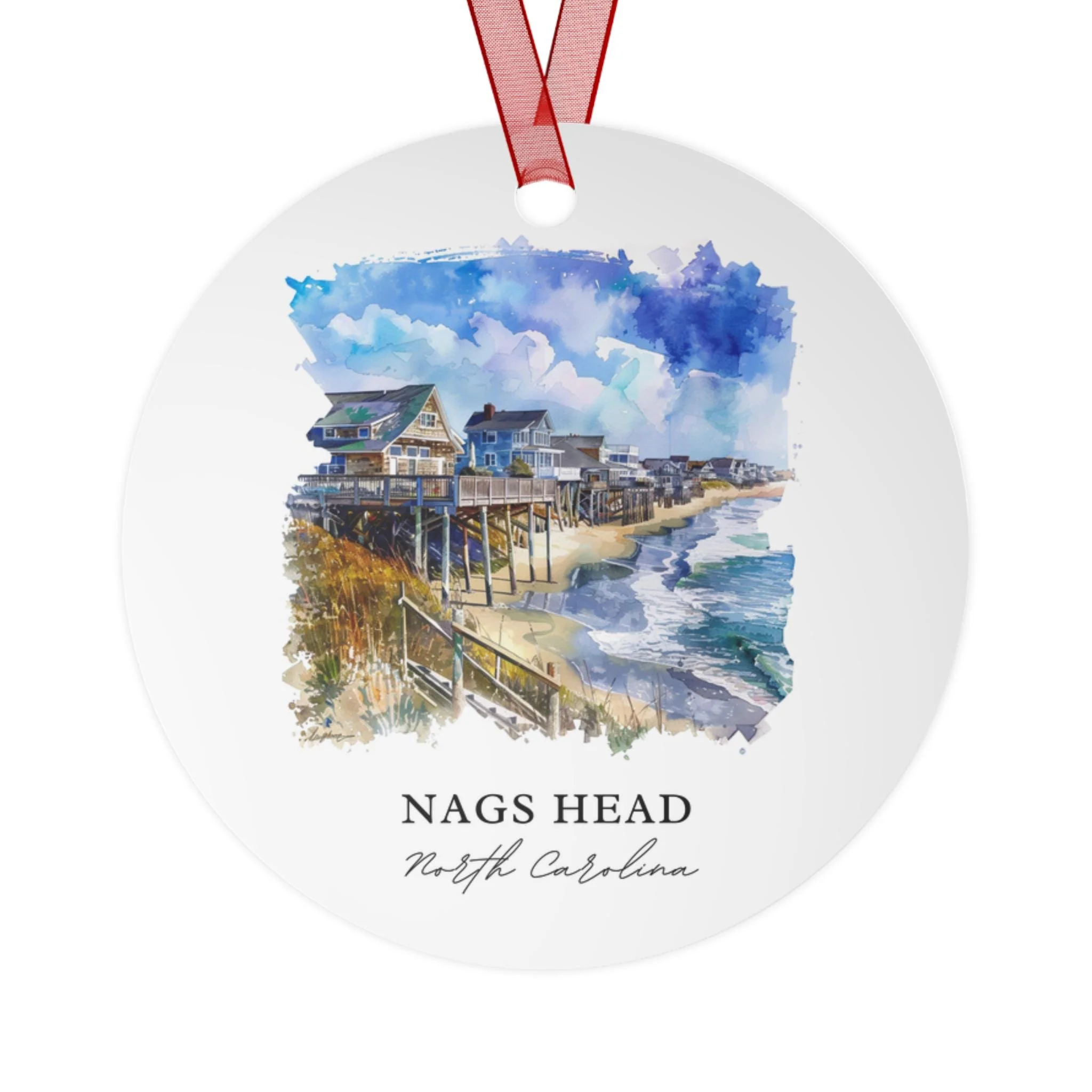 Nags Head NC Ornament: Unique Nags Head Souvenir, Nags Head Xmas Decor, and Authentic Nags Head Gift