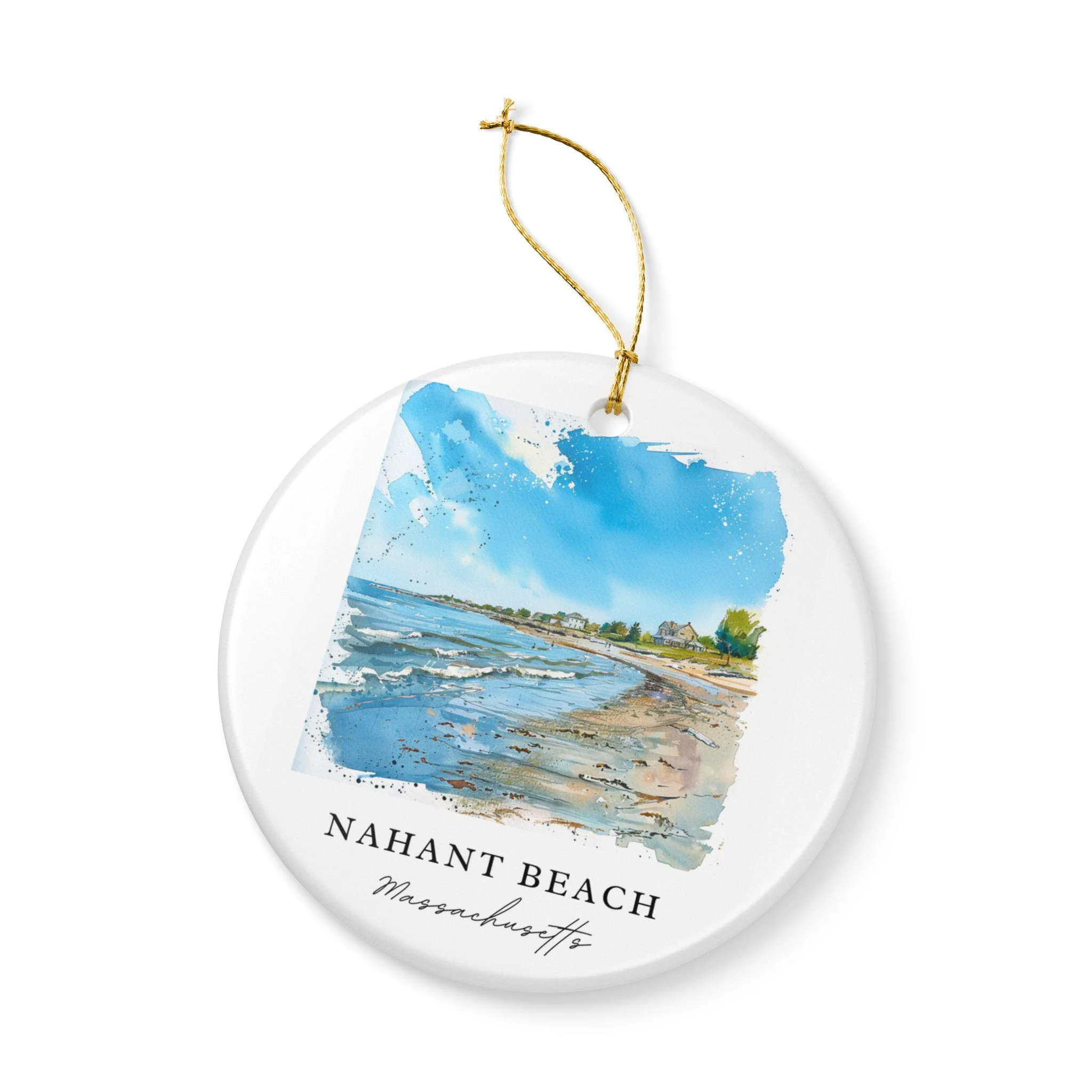 Nahant Beach Ornament: Unique Nahant Beach Souvenir, Massachusetts Xmas Decor, and Authentic Nahant Beach Gift - Image 3