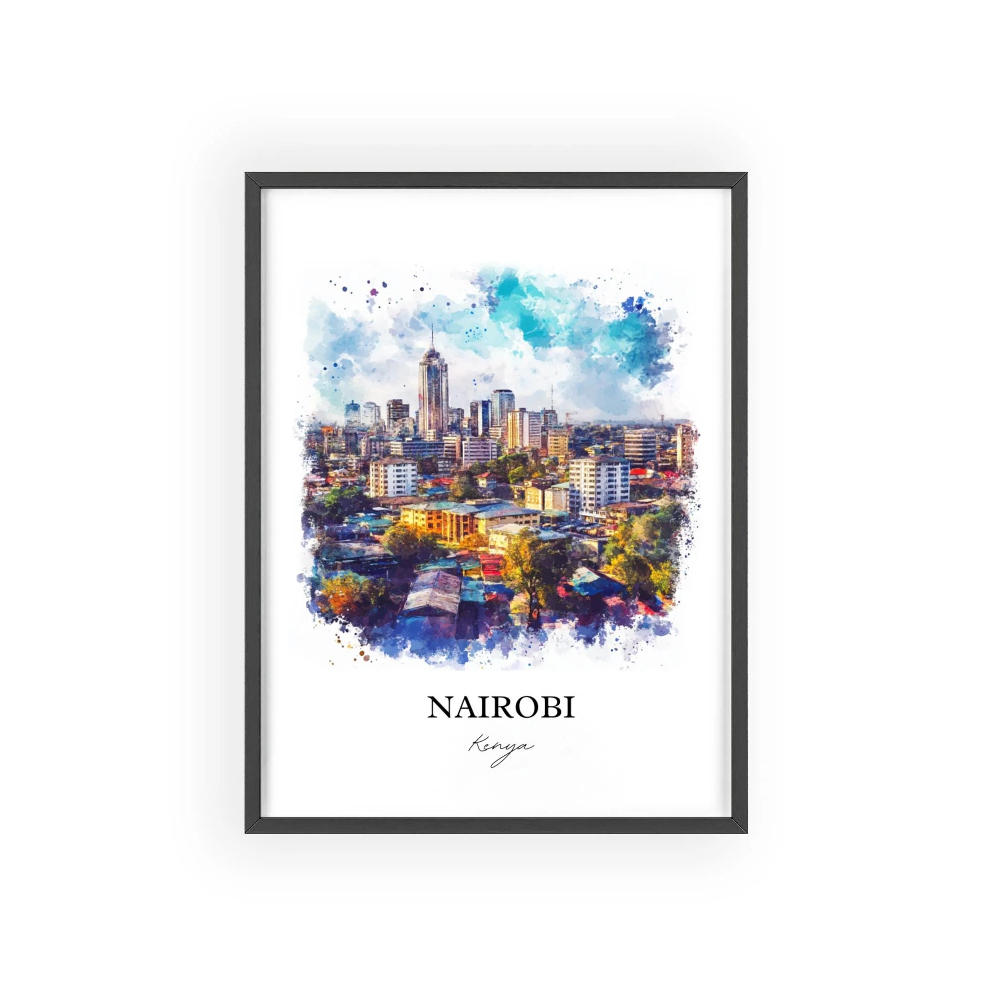 Nairobi, Kenya – Watercolor Art Print - Image 7