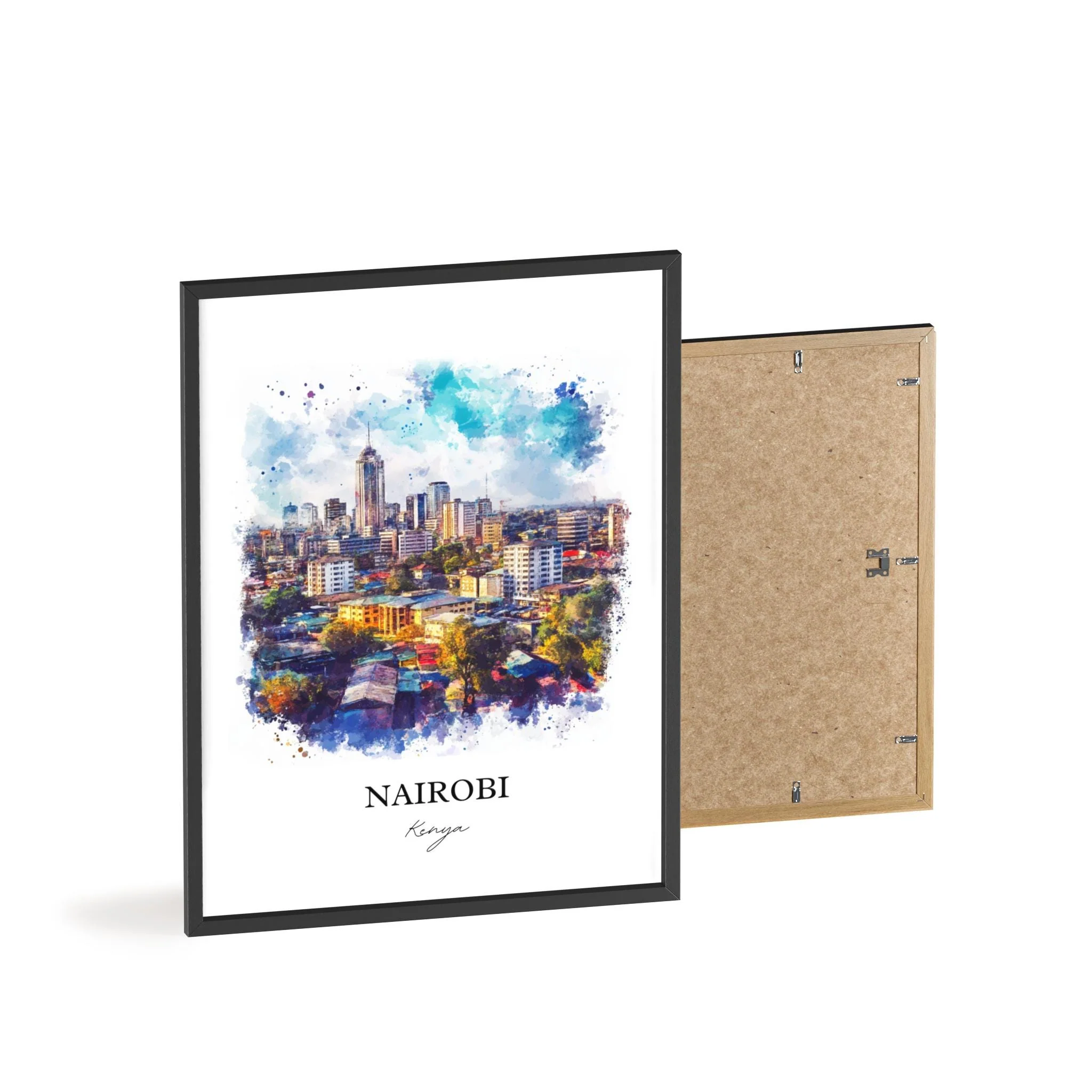 Nairobi, Kenya – Watercolor Art Print - Image 8