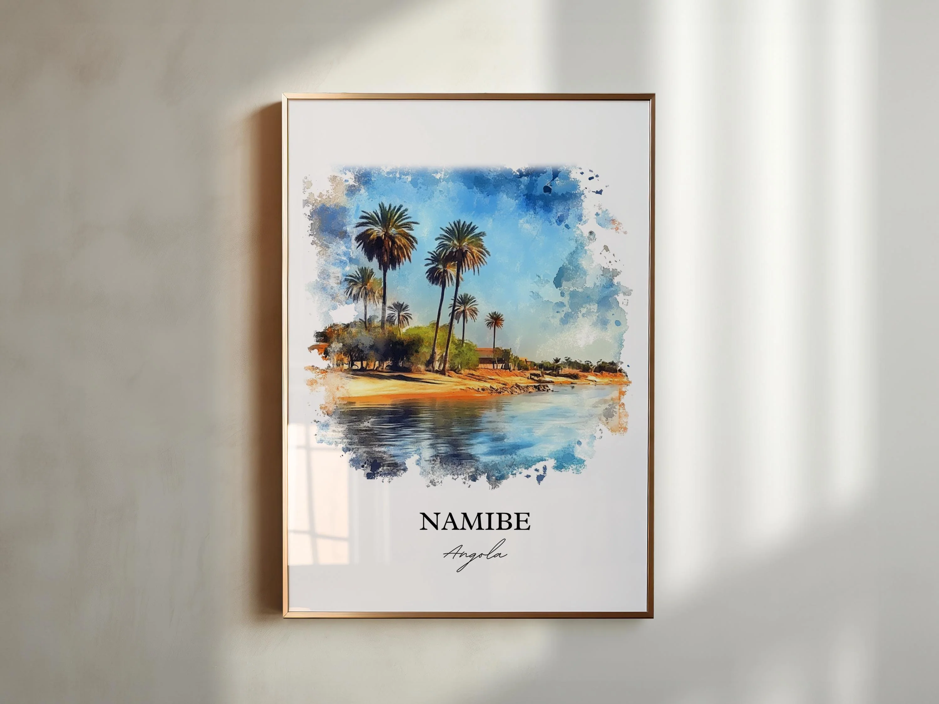 Namibe, Angola – Watercolor Art Print - Image 3