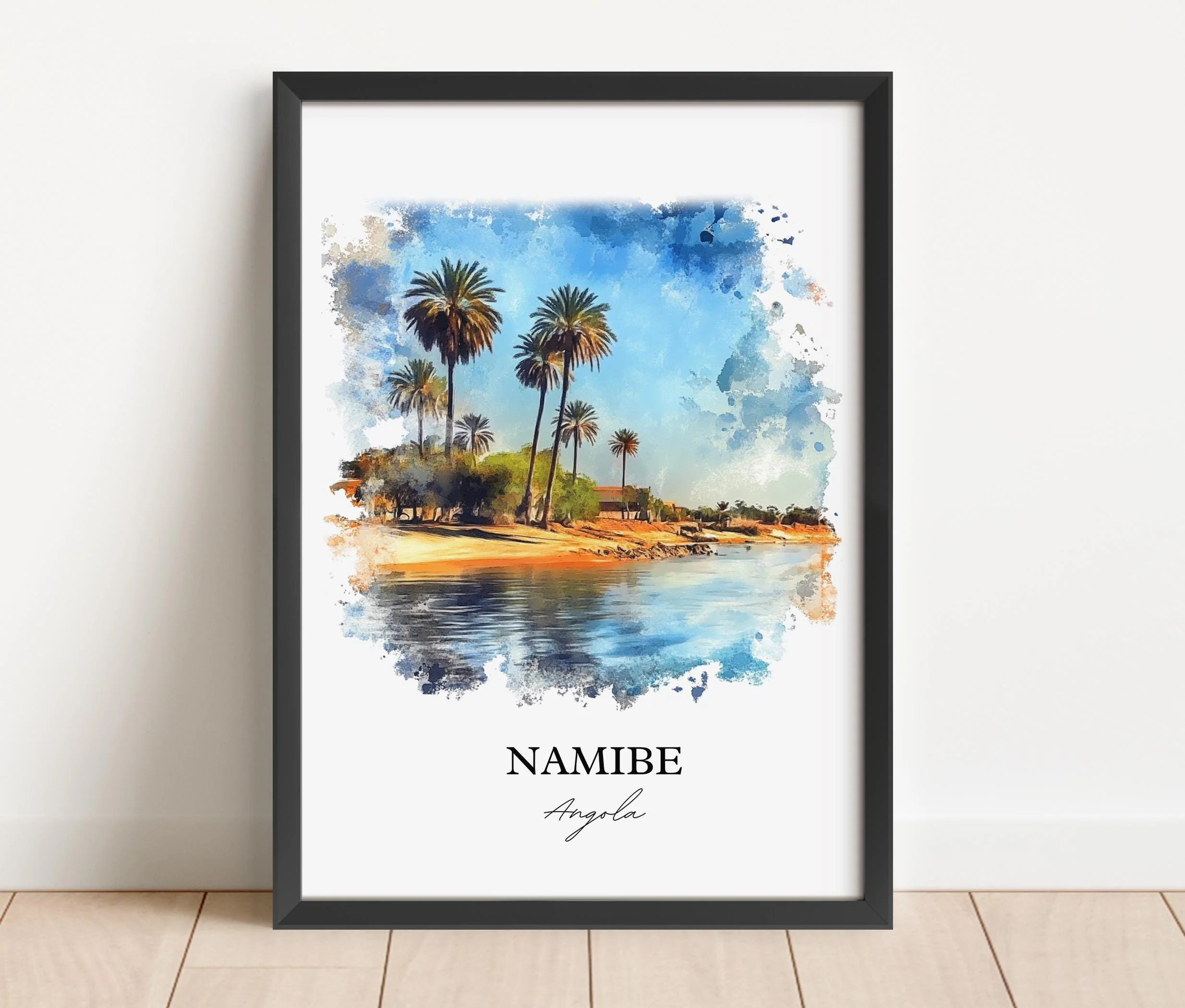 Namibe, Angola – Watercolor Art Print - Image 4