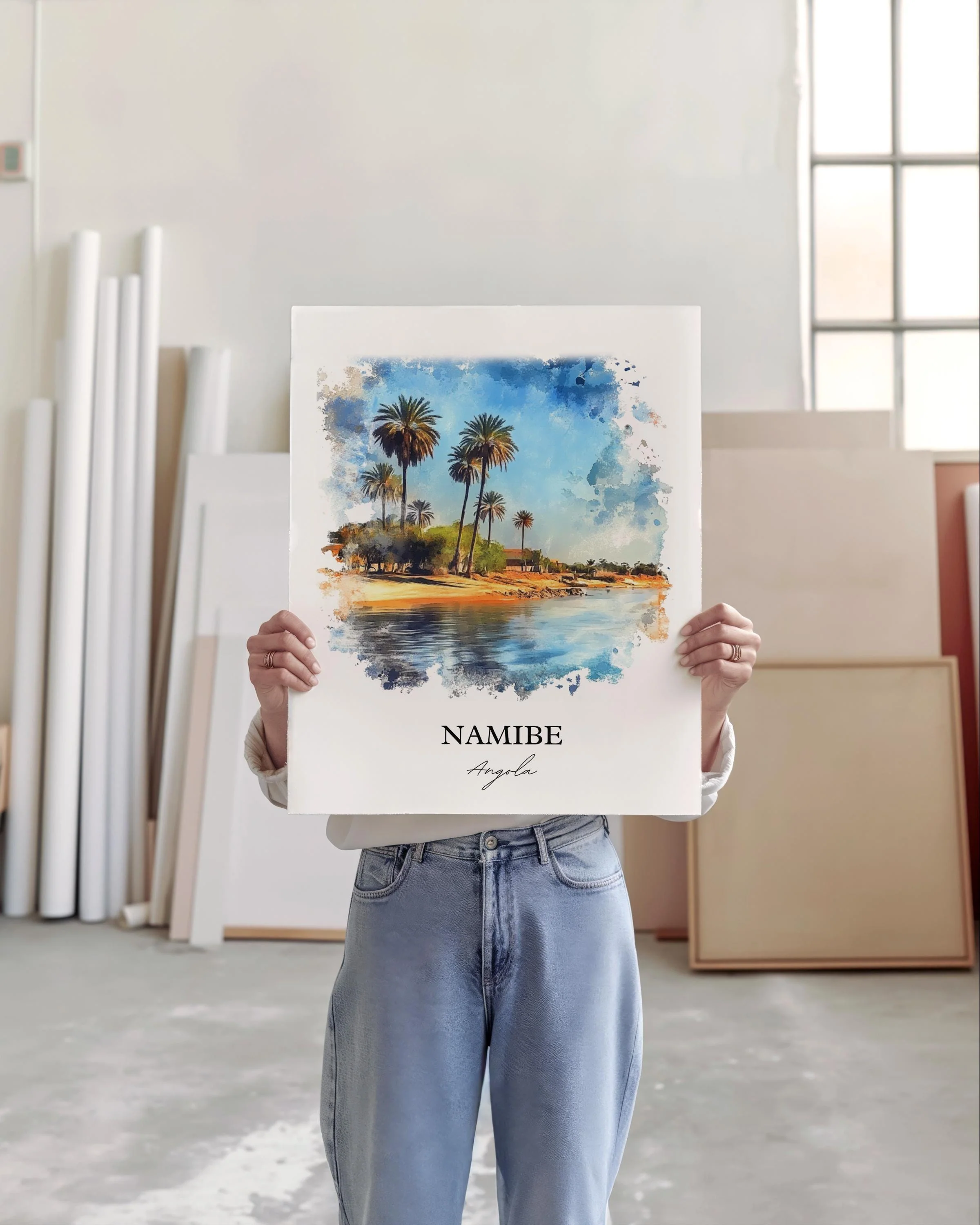 Namibe, Angola – Watercolor Art Print - Image 6