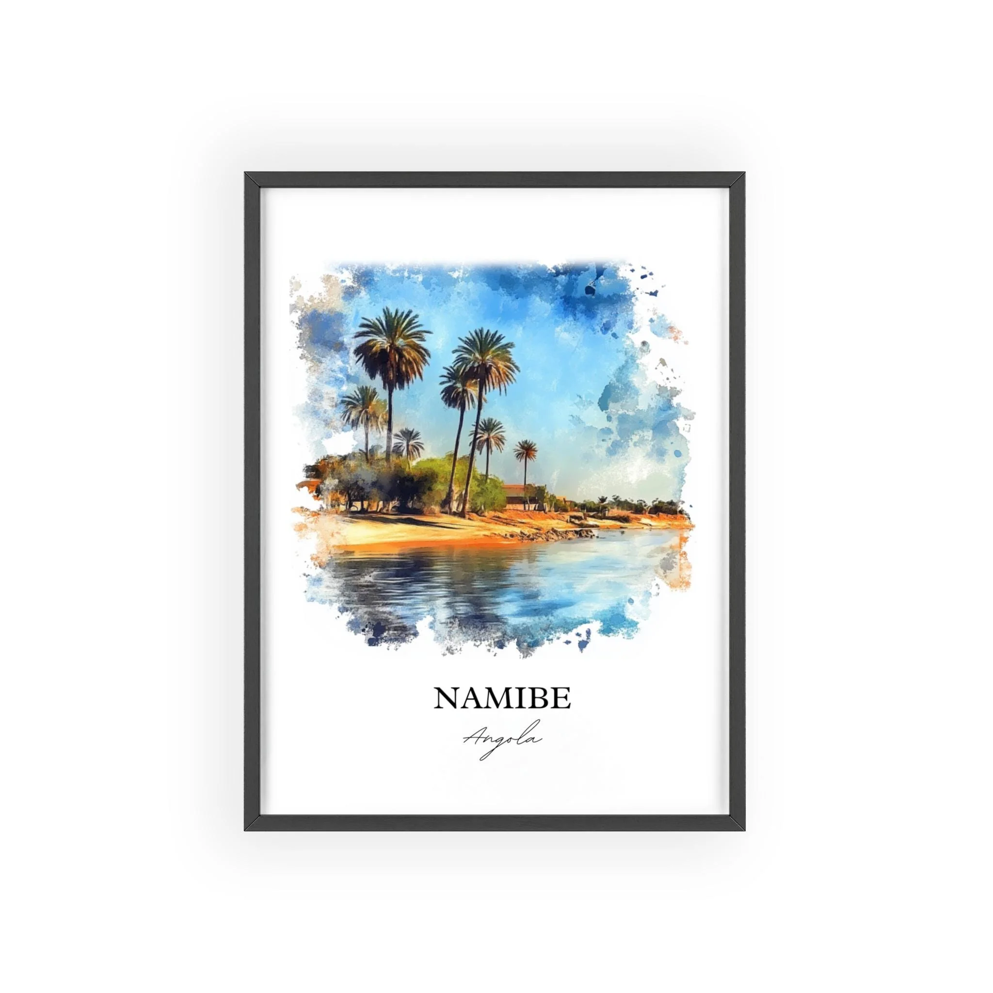 Namibe, Angola – Watercolor Art Print - Image 7