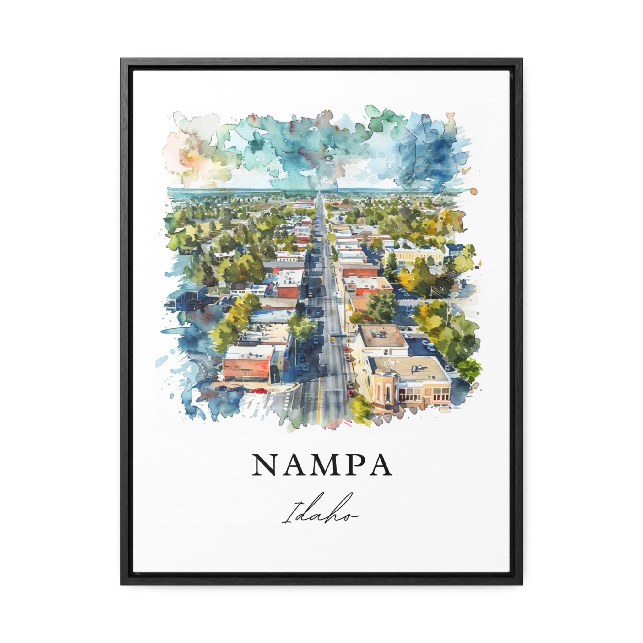 Nampa, Idaho, Idaho – Watercolor Art Print - Image 6