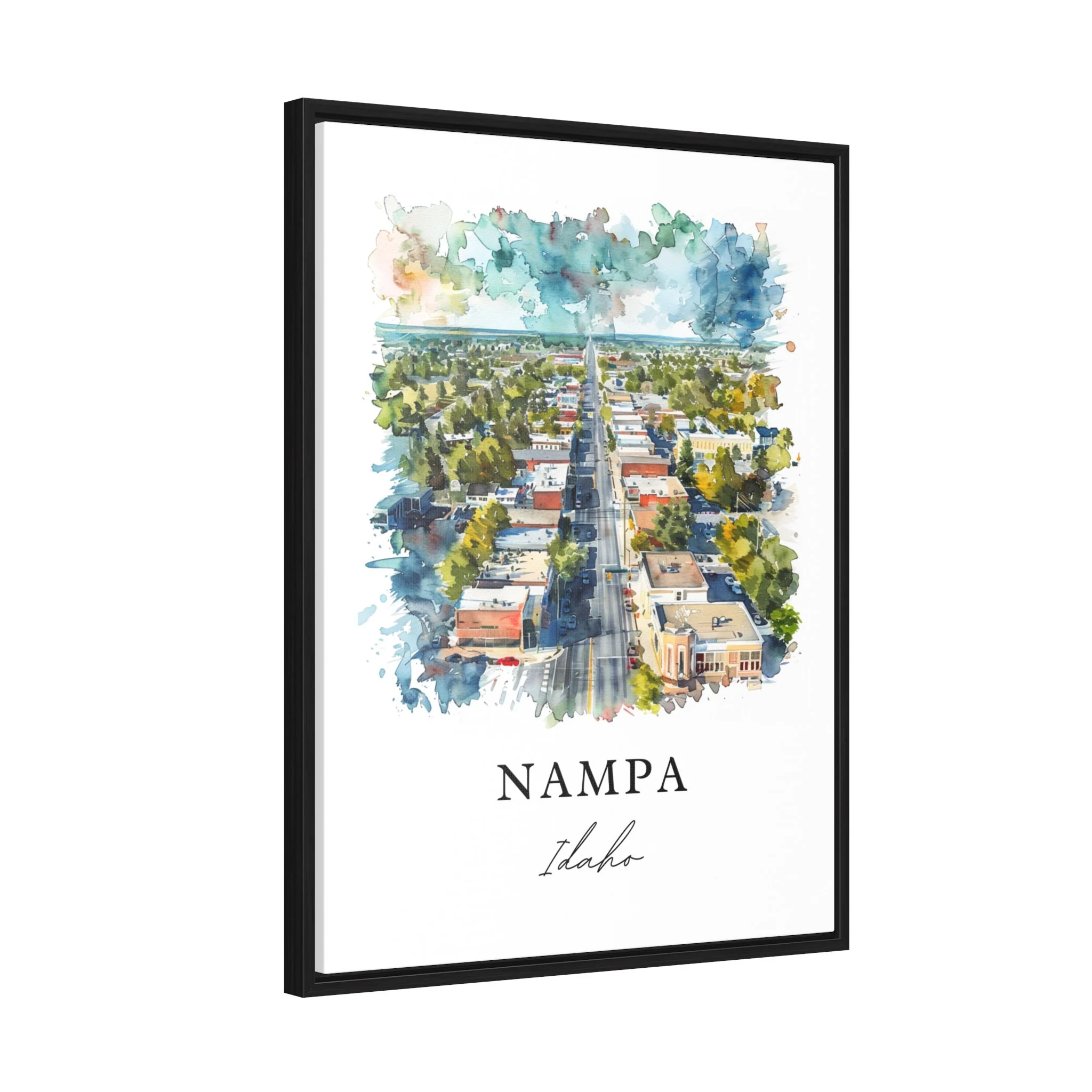 Nampa, Idaho, Idaho – Watercolor Art Print - Image 7