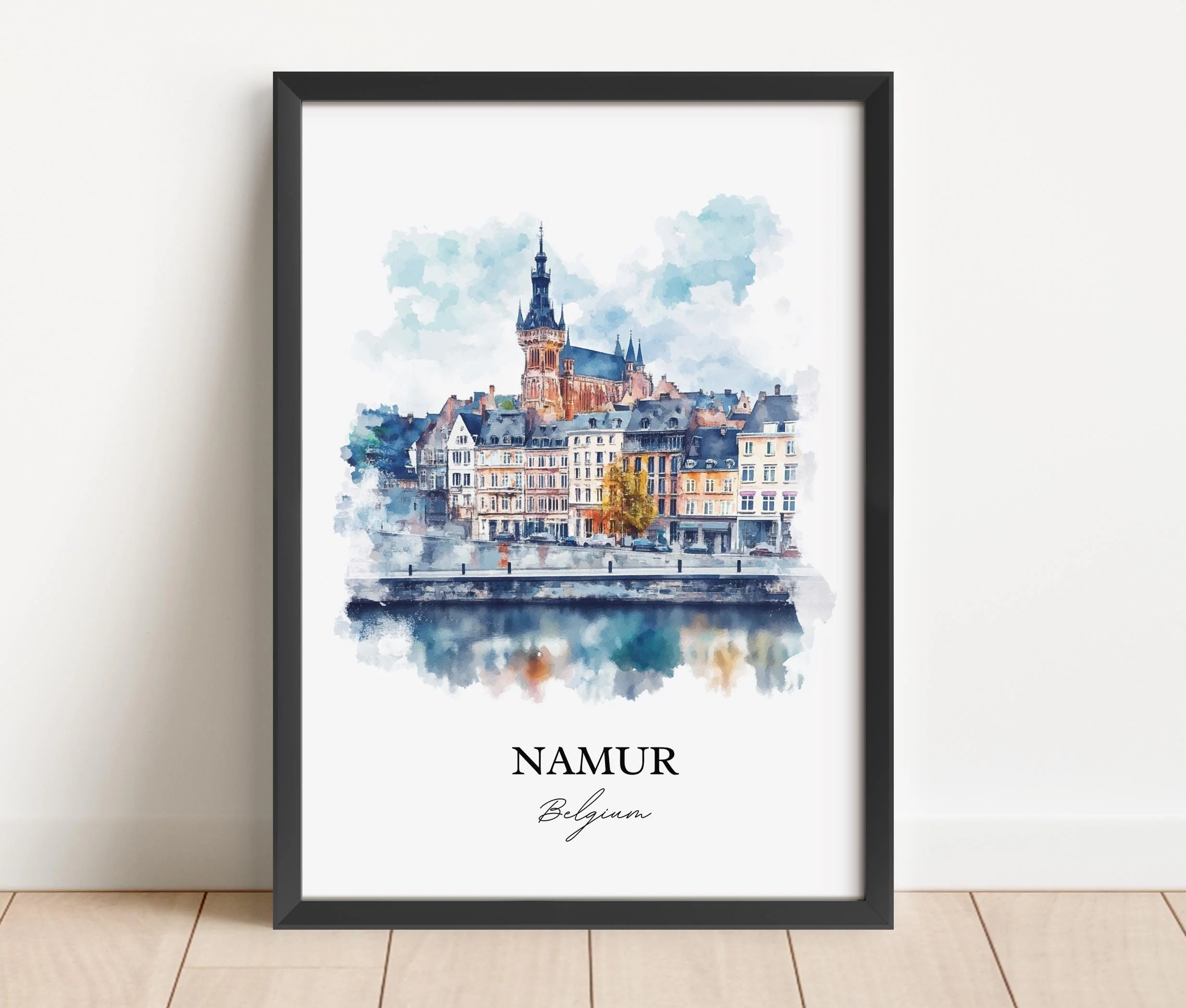 Namur, Belgium – Watercolor Art Print - Image 3
