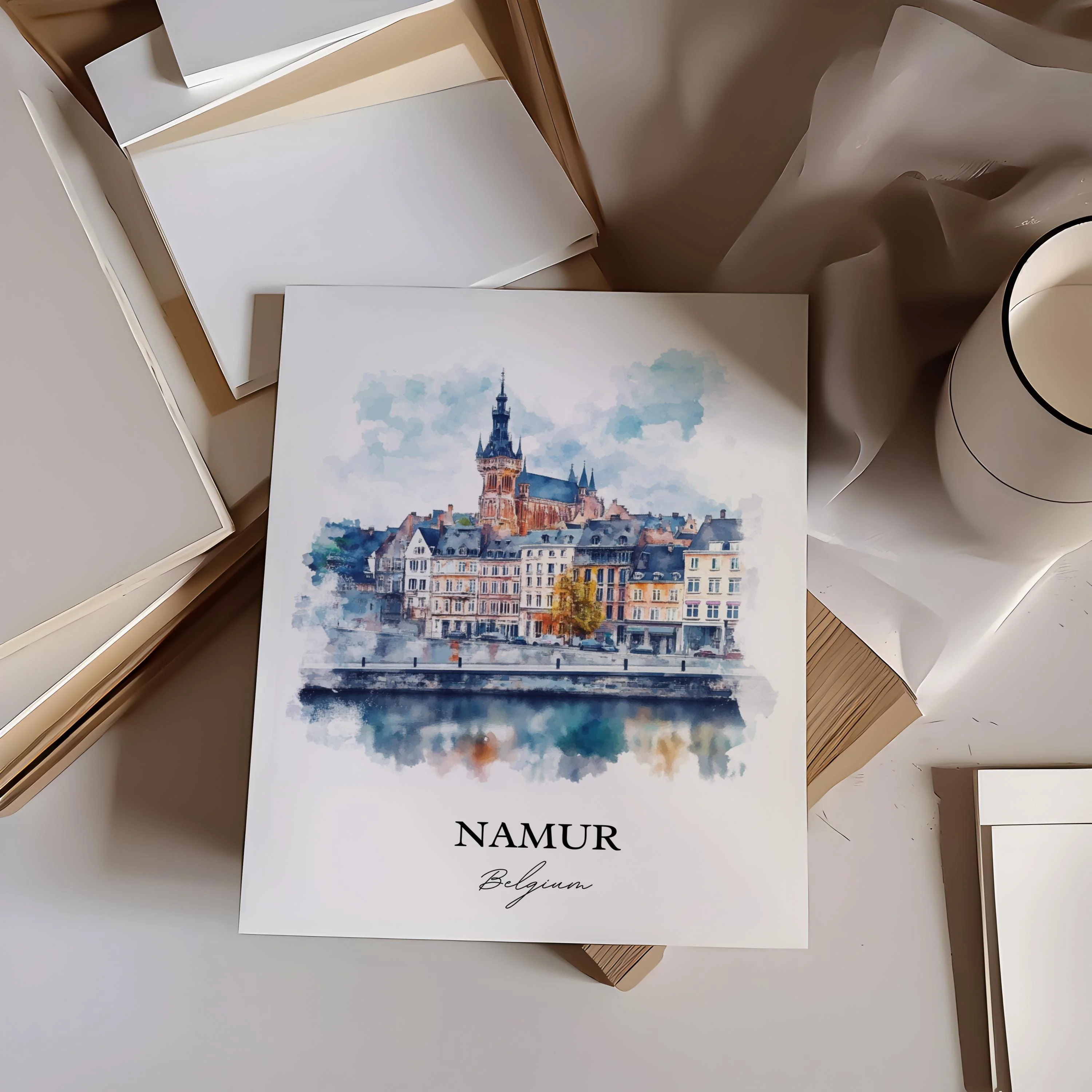 Namur, Belgium – Watercolor Art Print - Image 5