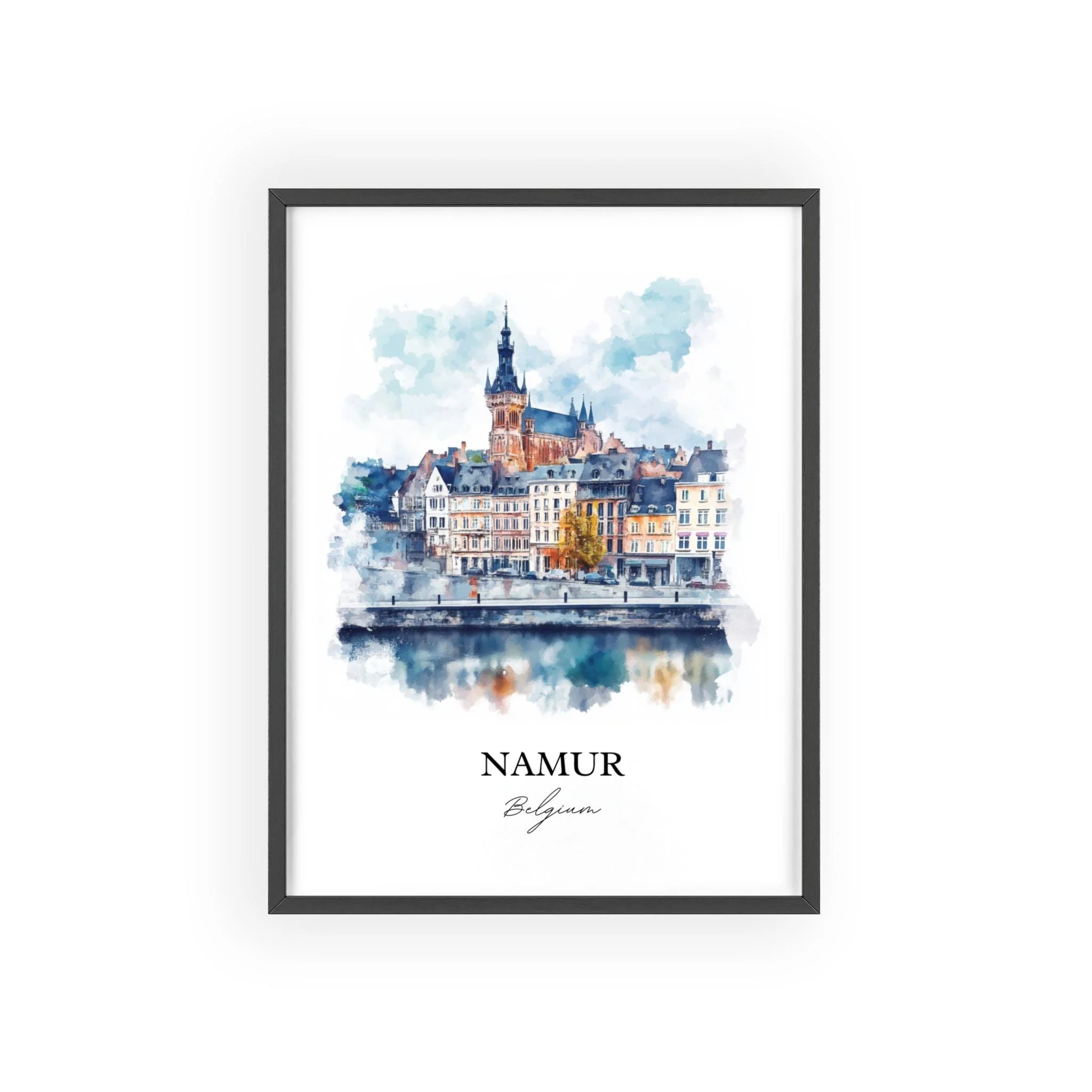 Namur, Belgium – Watercolor Art Print - Image 7