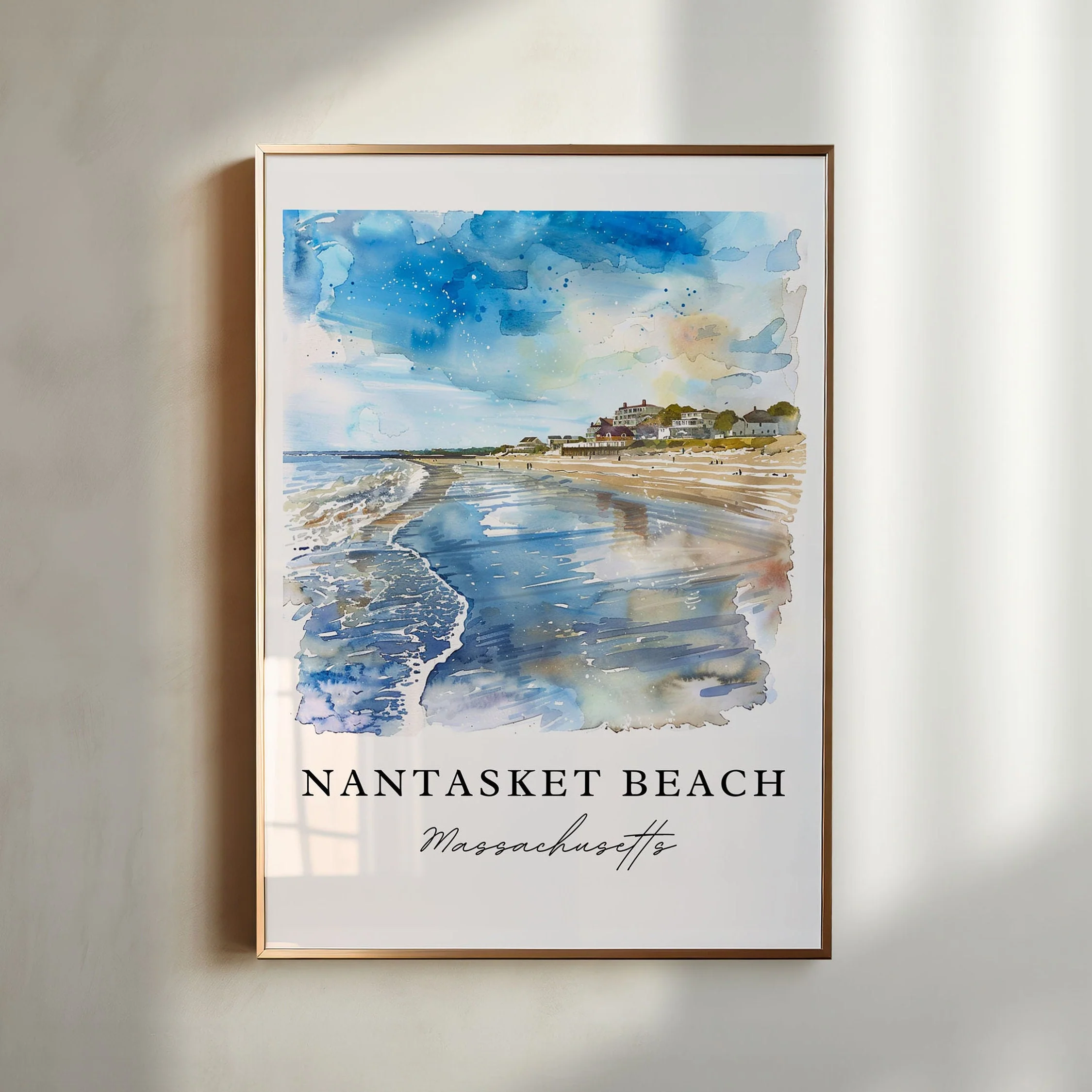 Nantasket Beach, USA – Watercolor Art Print