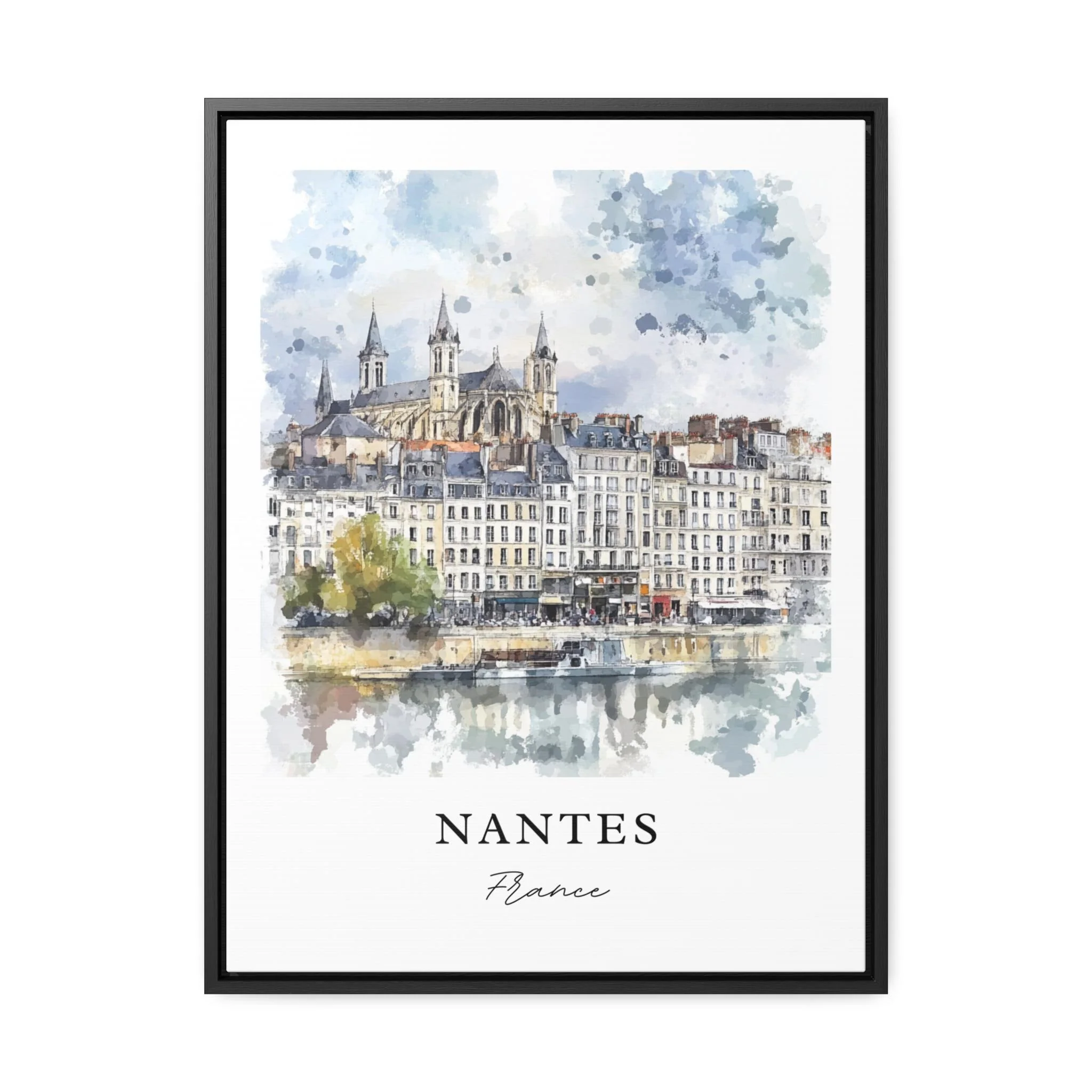 Nantes, France – Watercolor Art Print - Image 4