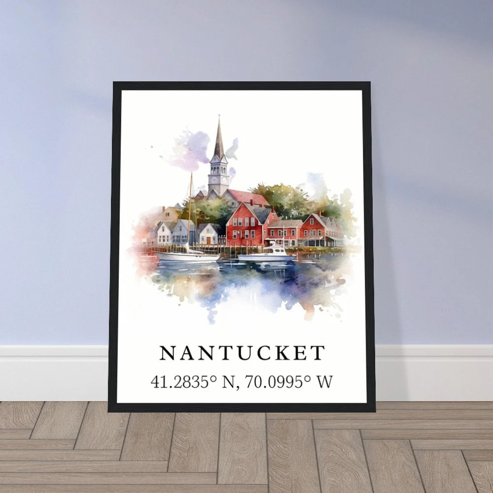 Nantucket, USA – Watercolor Art Print