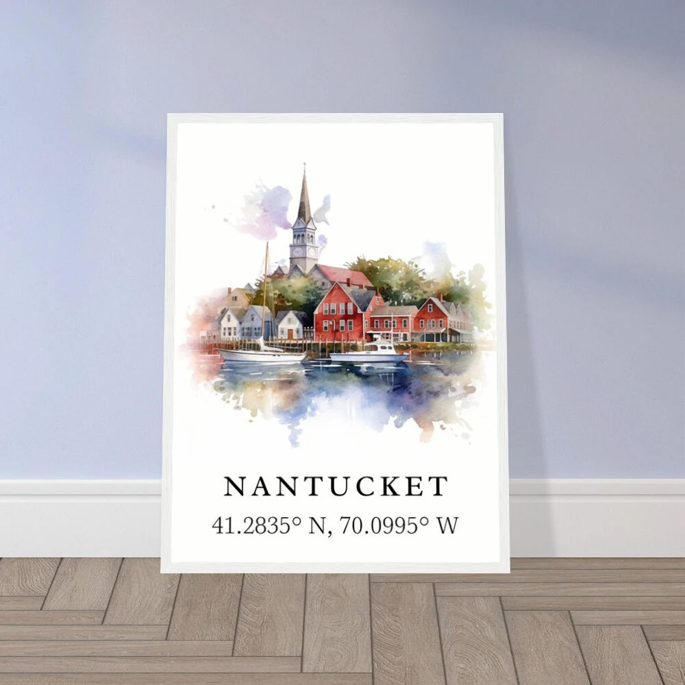 Nantucket, USA – Watercolor Art Print - Image 2