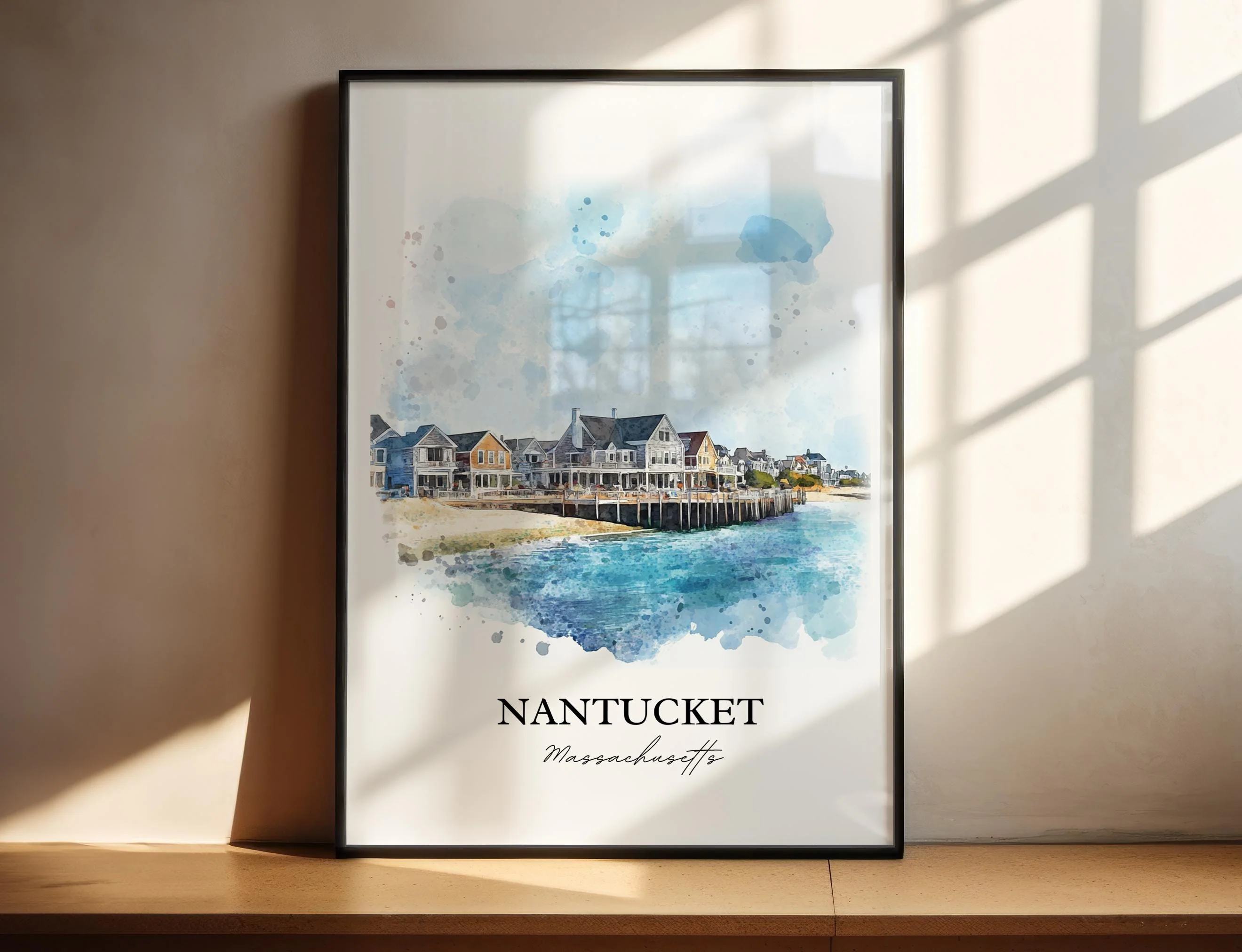 Nantucket, USA – Watercolor Art Print