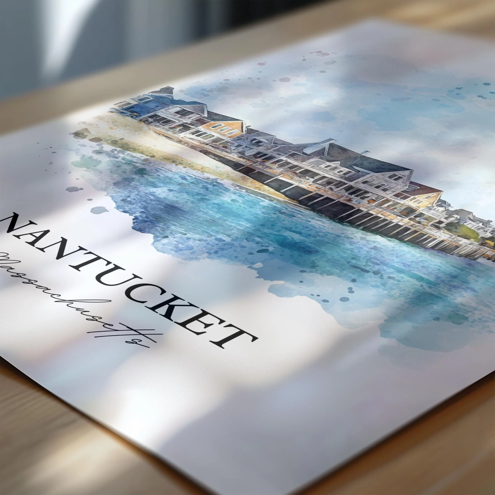 Nantucket, USA – Watercolor Art Print - Image 2
