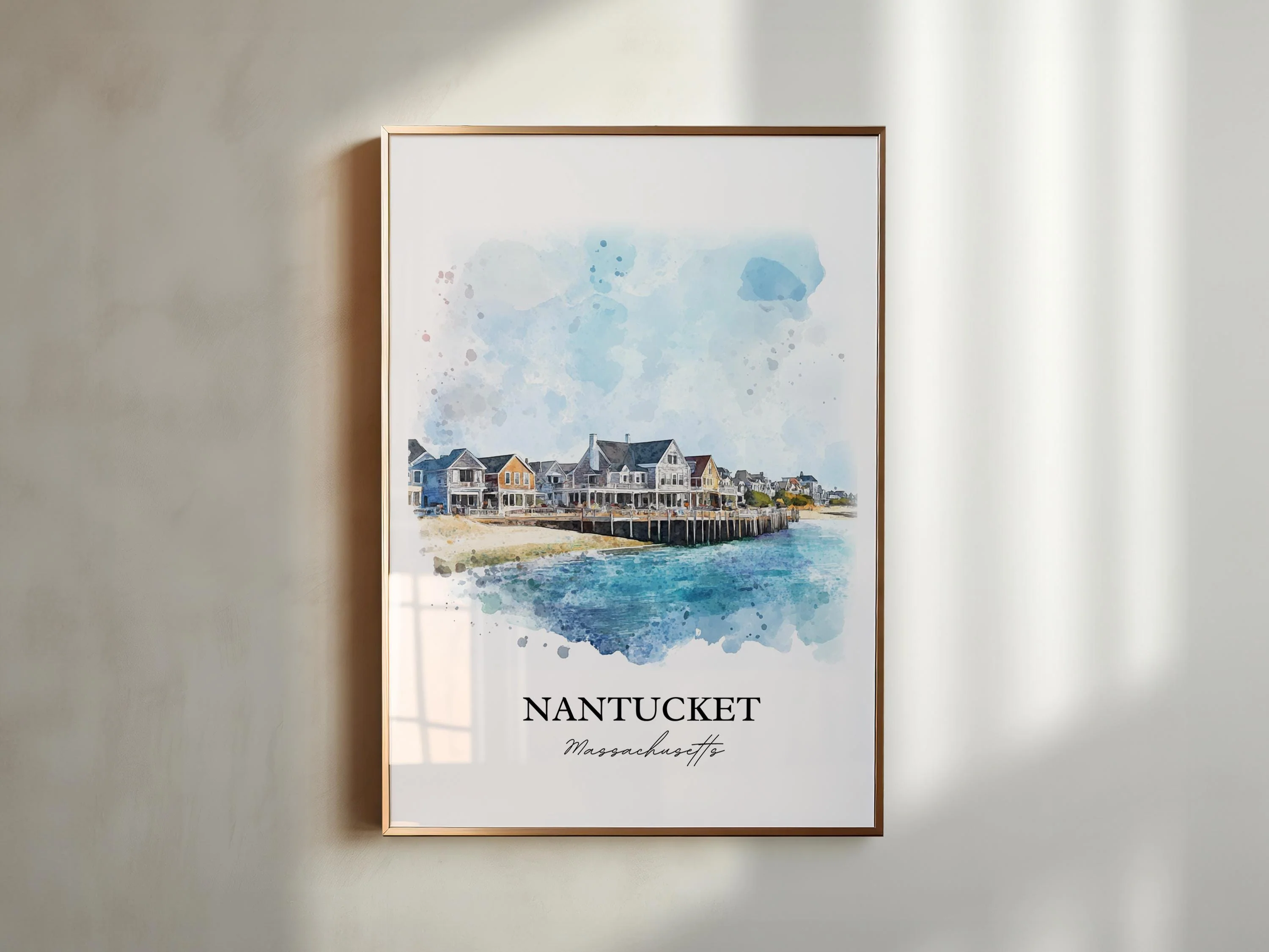 Nantucket, USA – Watercolor Art Print - Image 3