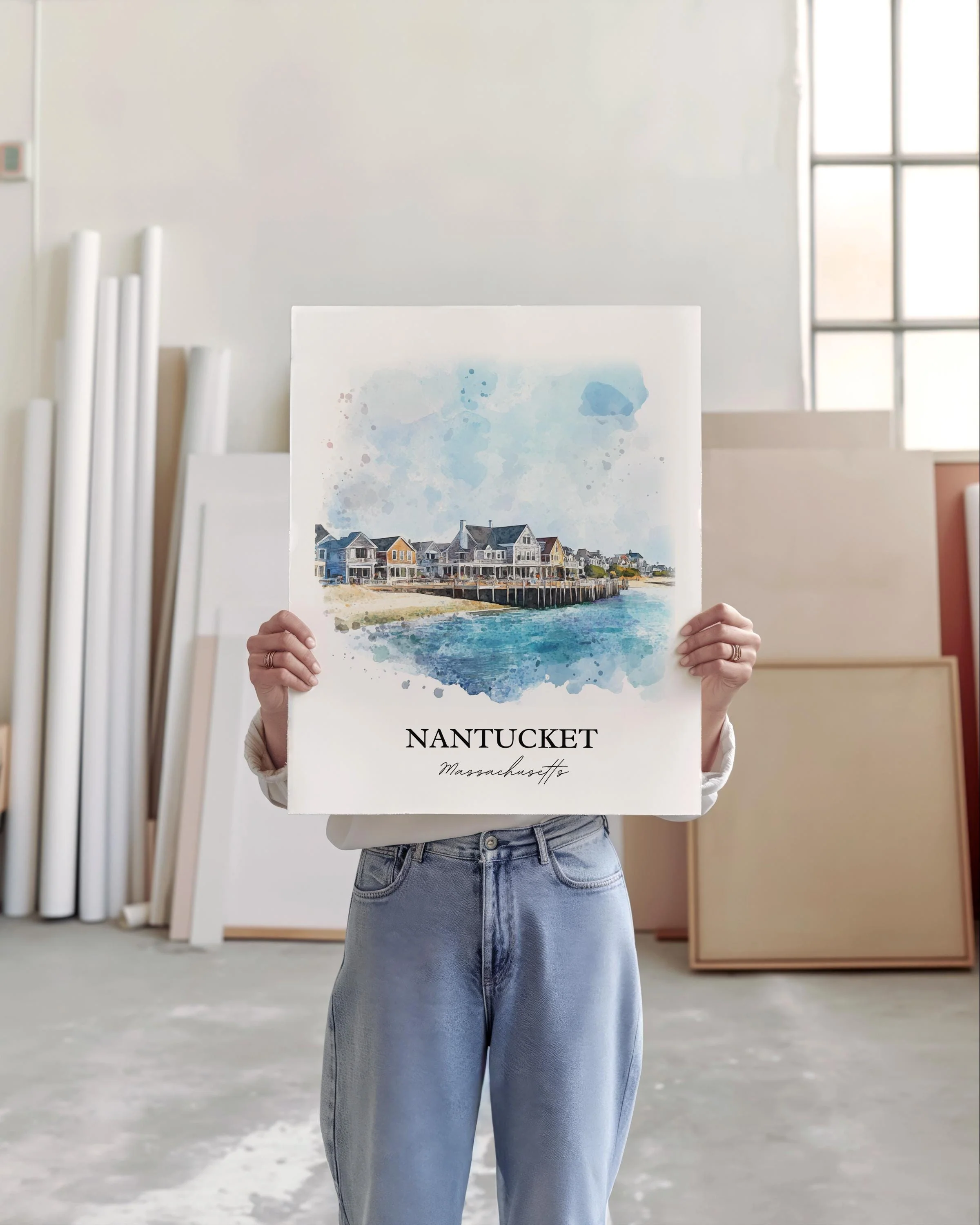 Nantucket, USA – Watercolor Art Print - Image 5
