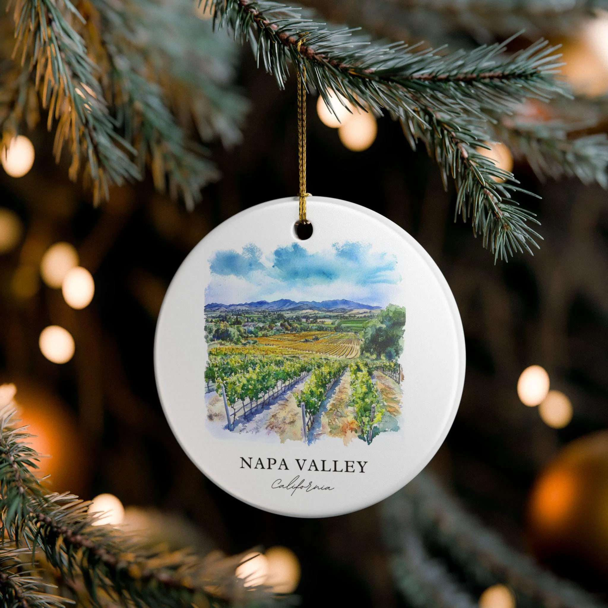 Napa Valley Ornament: Unique Napa Valley Souvenir, Napa Valley Xmas Decor, and Authentic Napa Valley California Gift - Image 4