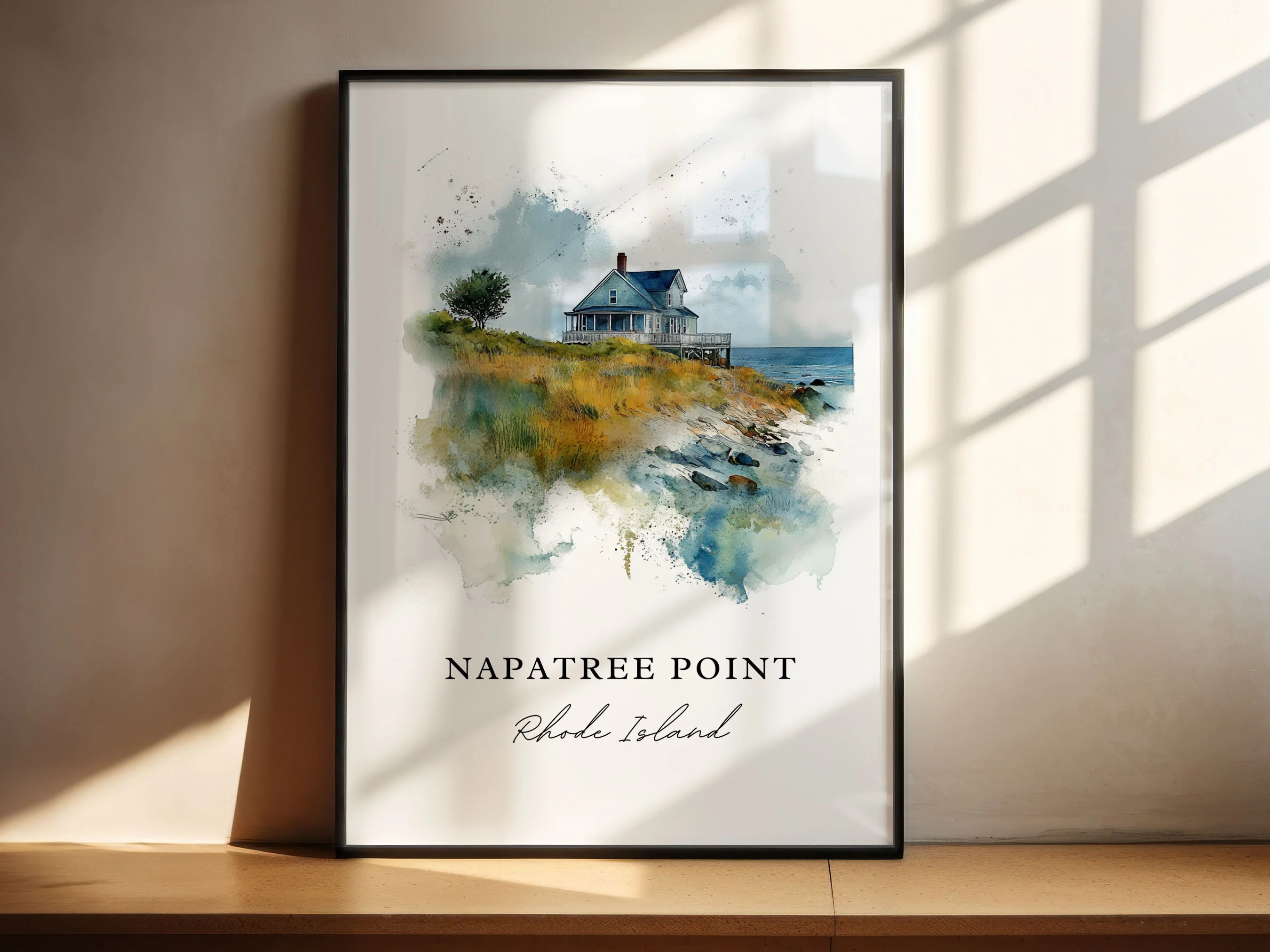 Napatree Point, RI, USA – Watercolor Art Print - Image 4