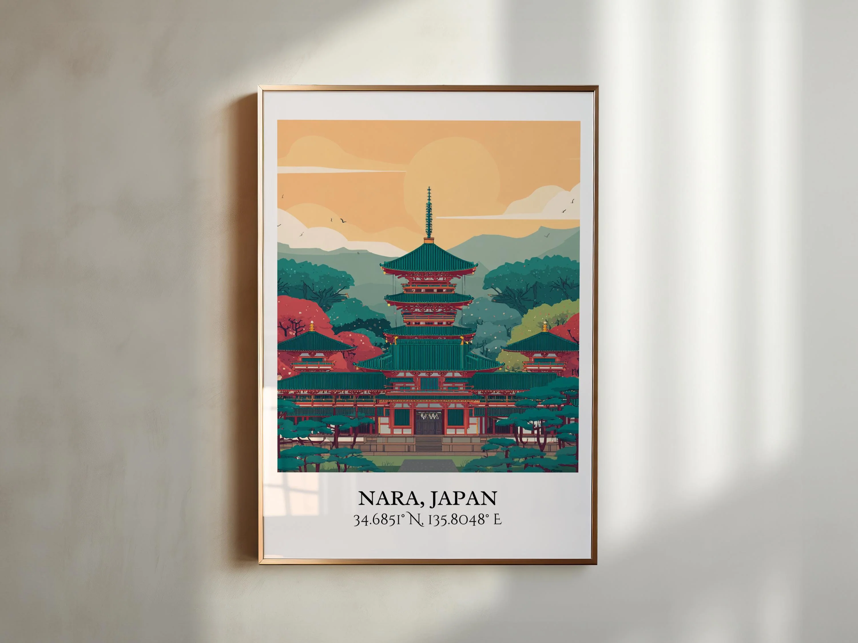 Nara, Japan – Watercolor Art Print - Image 3