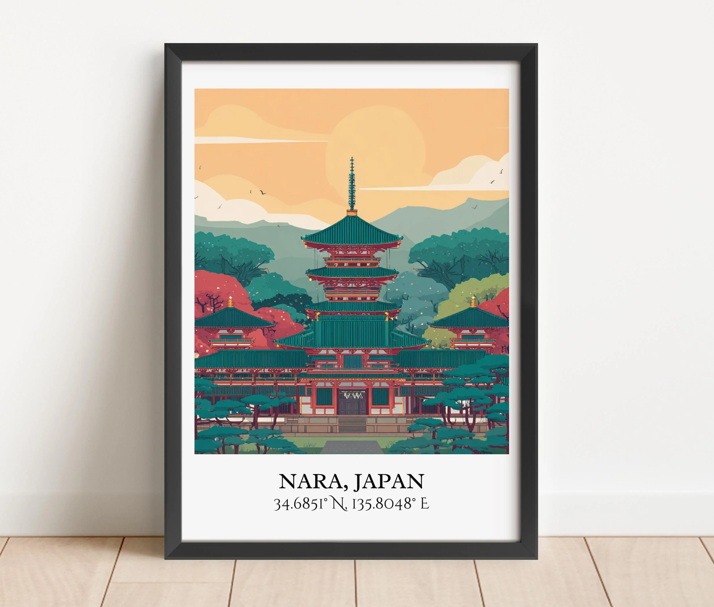 Nara, Japan – Watercolor Art Print - Image 4