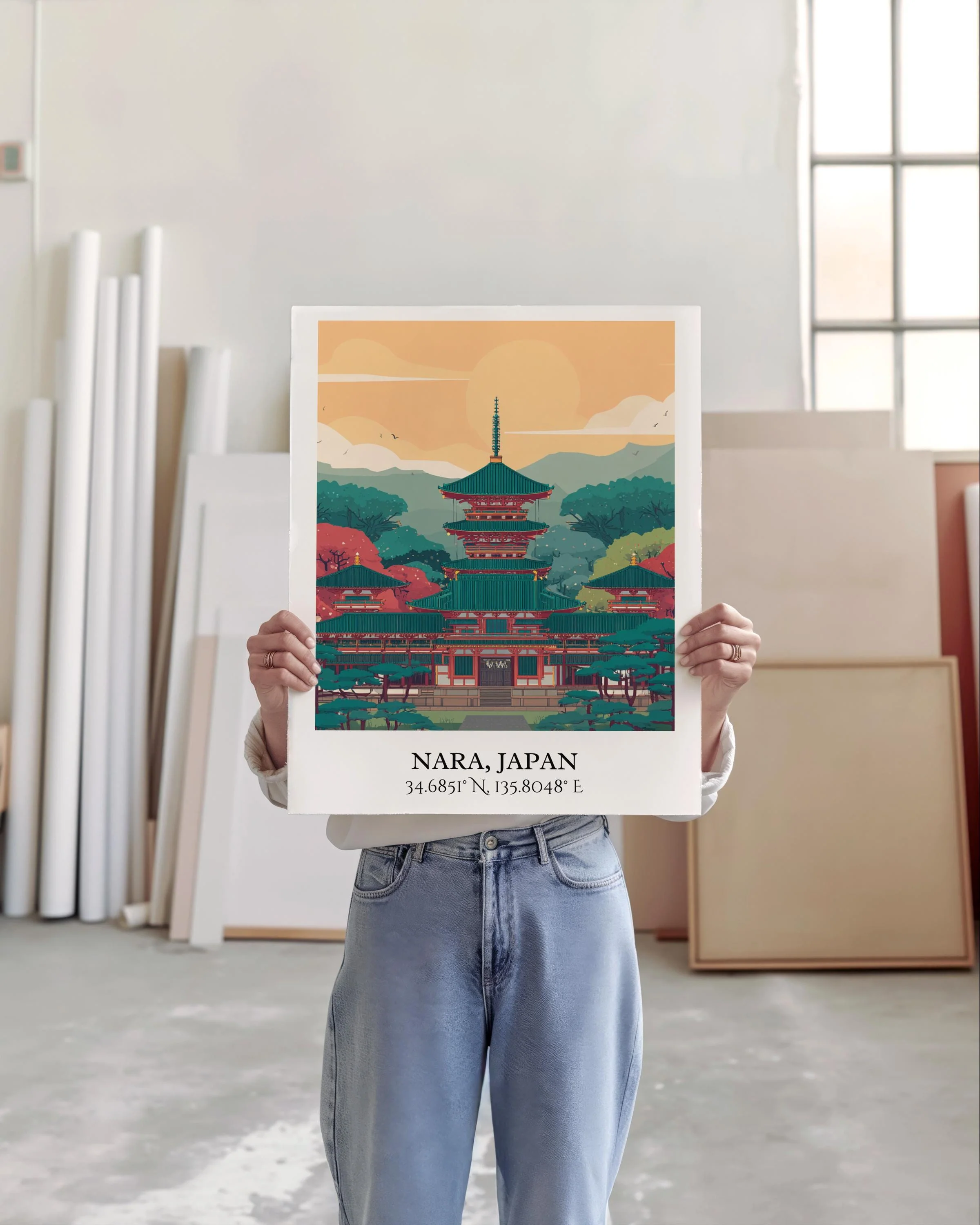Nara, Japan – Watercolor Art Print - Image 6