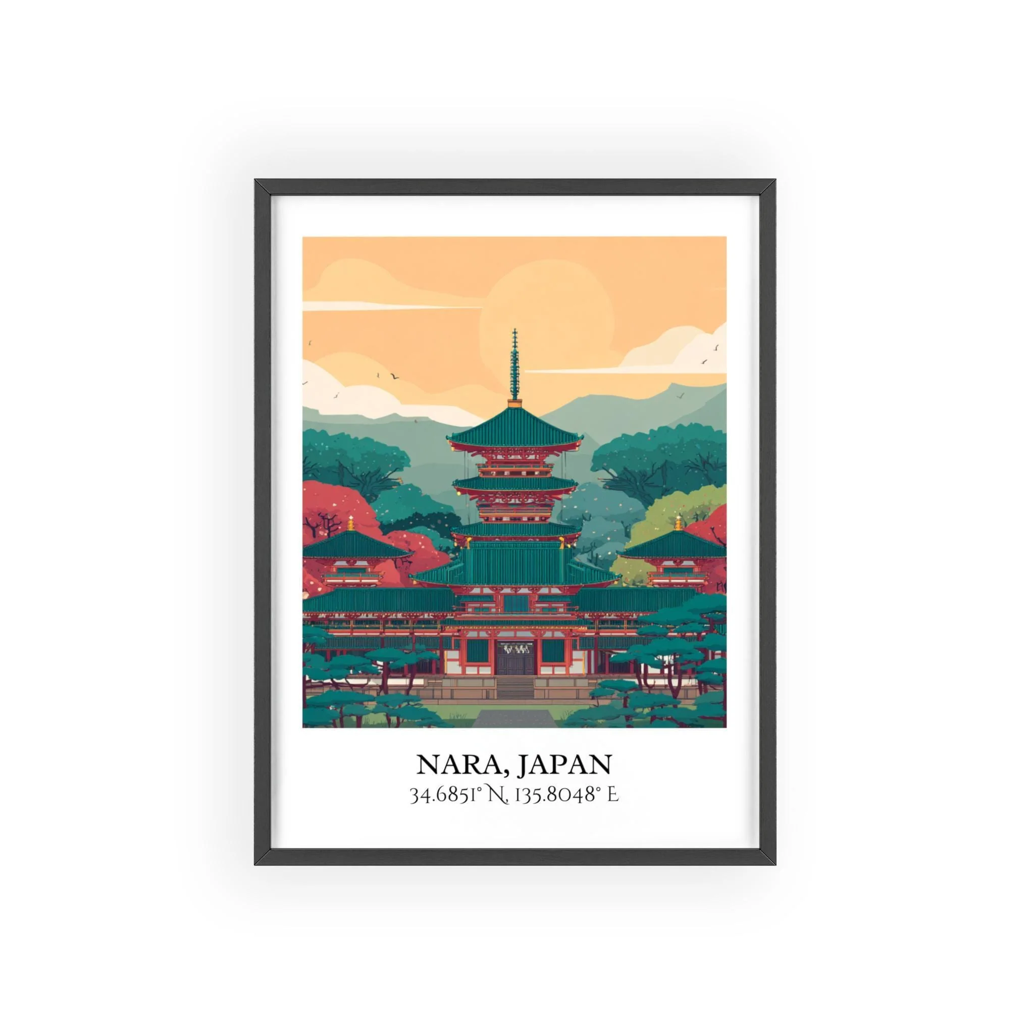 Nara, Japan – Watercolor Art Print - Image 7