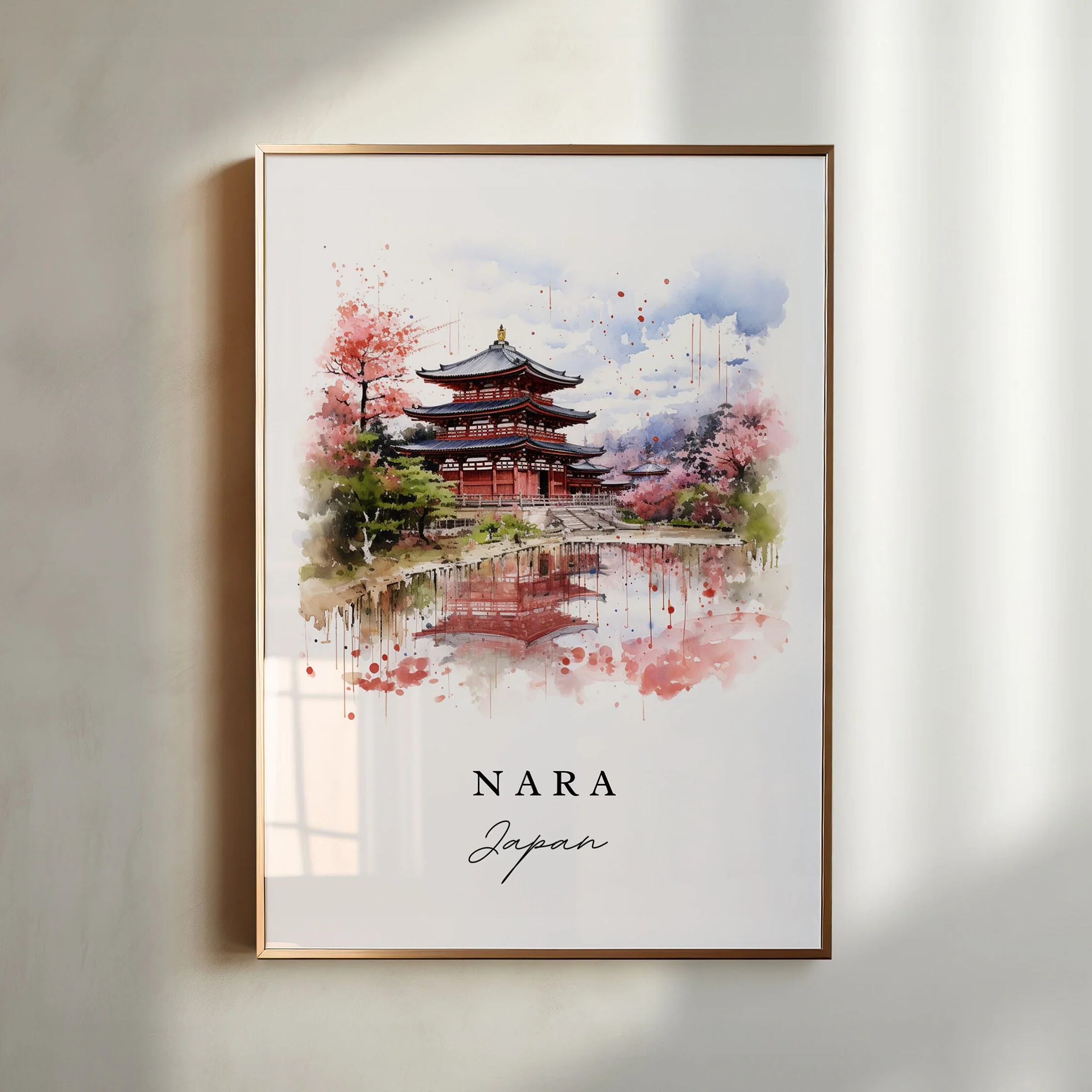 Nara, Japan – Watercolor Art Print