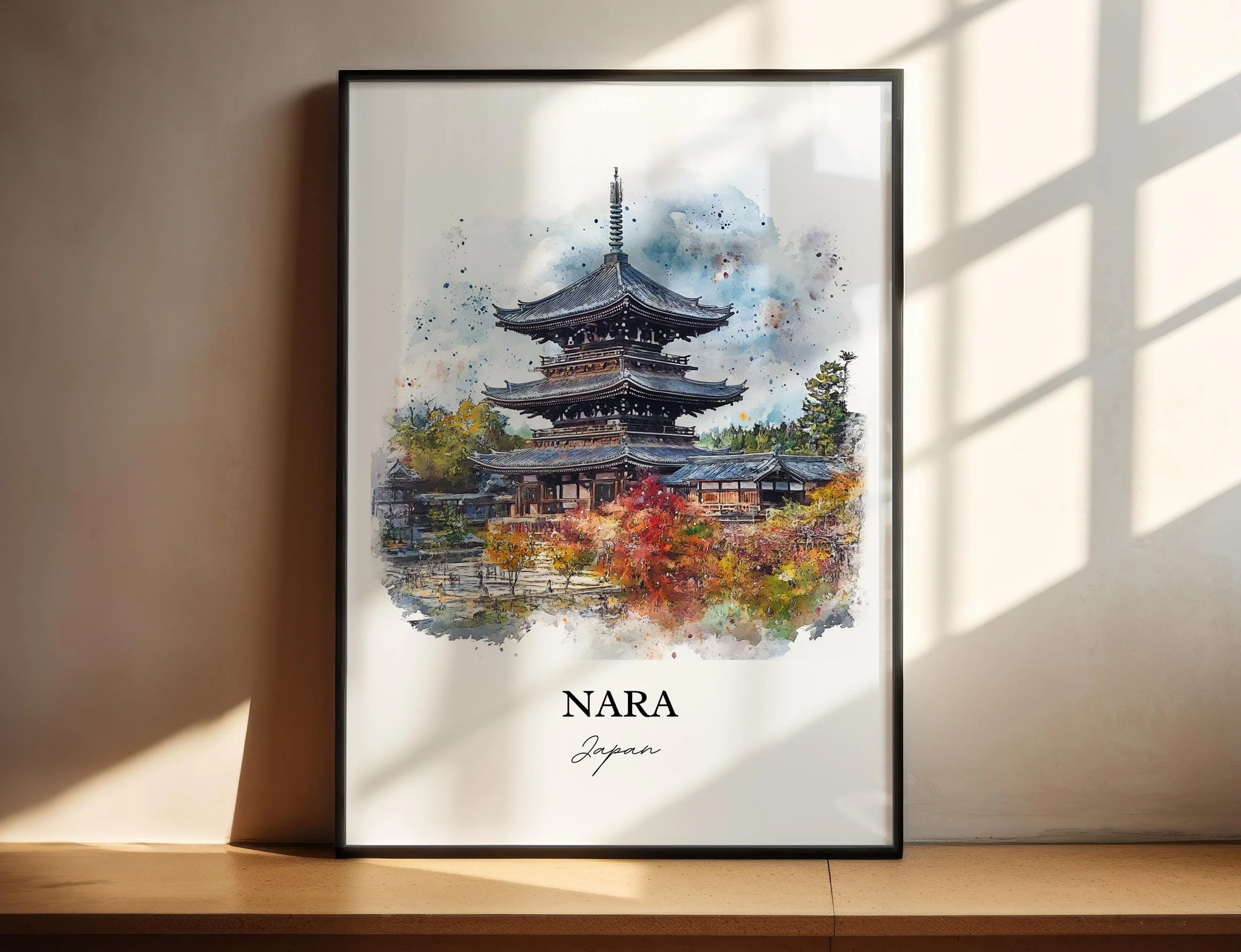 Nara, Japan – Watercolor Art Print