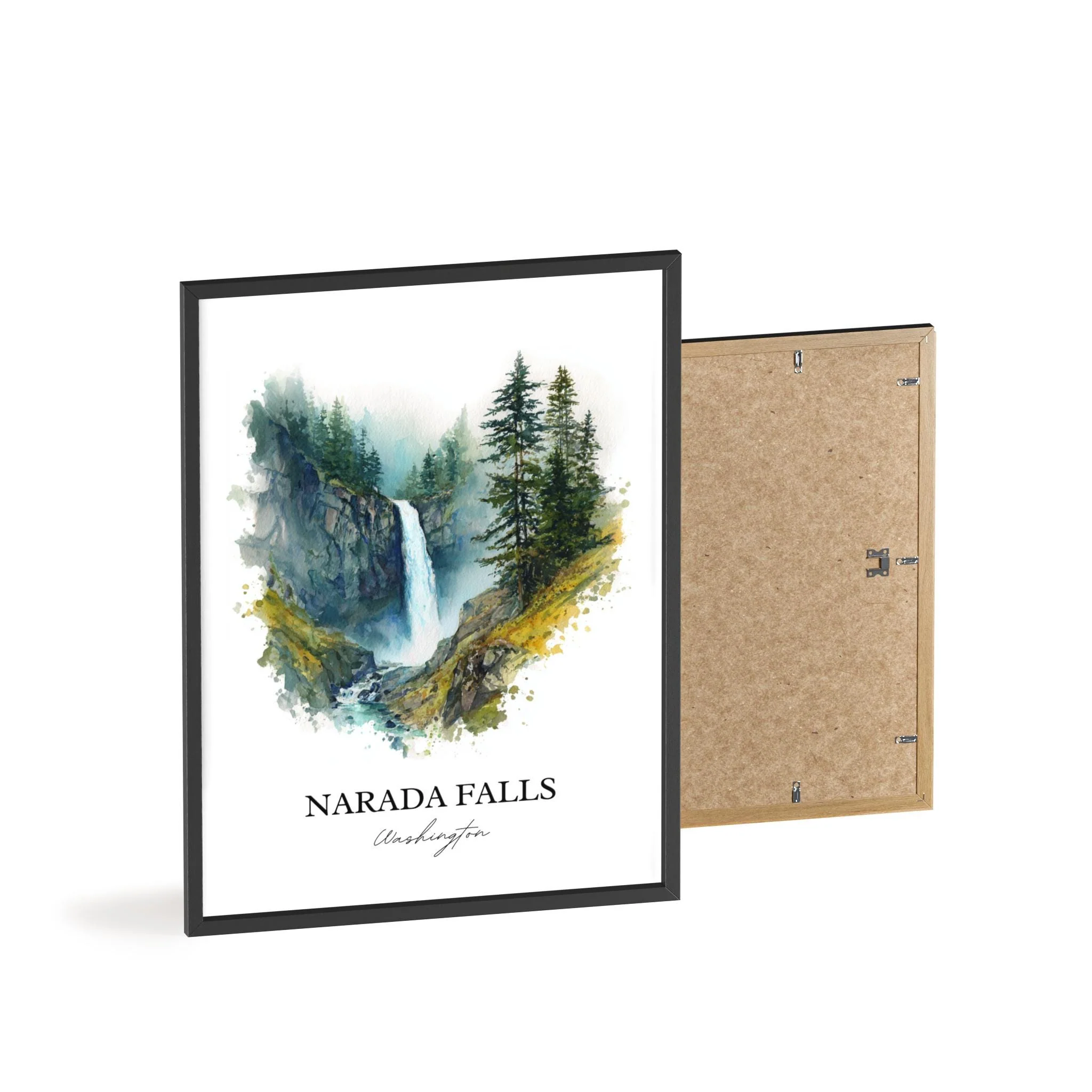 Narada Falls, Washington, USA – Watercolor Art Print - Image 8