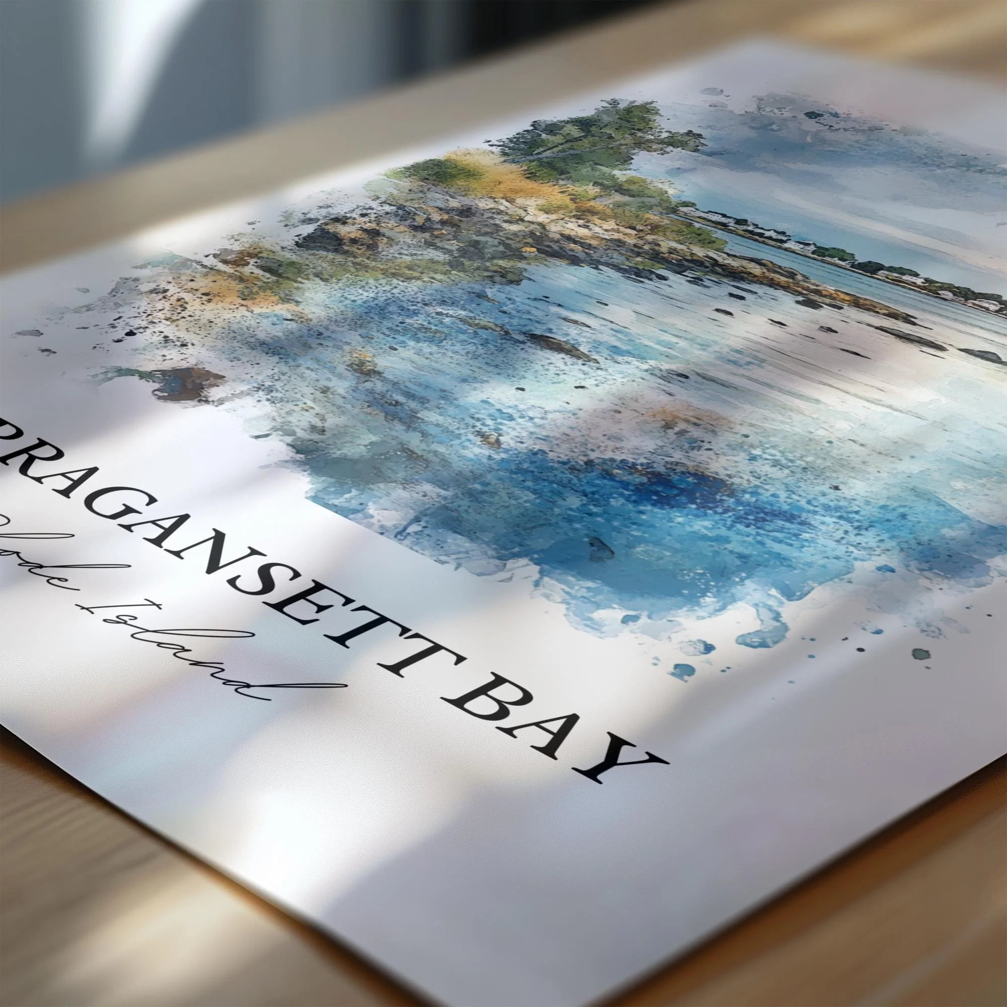 Narragansett Bay, USA – Watercolor Art Print - Image 2