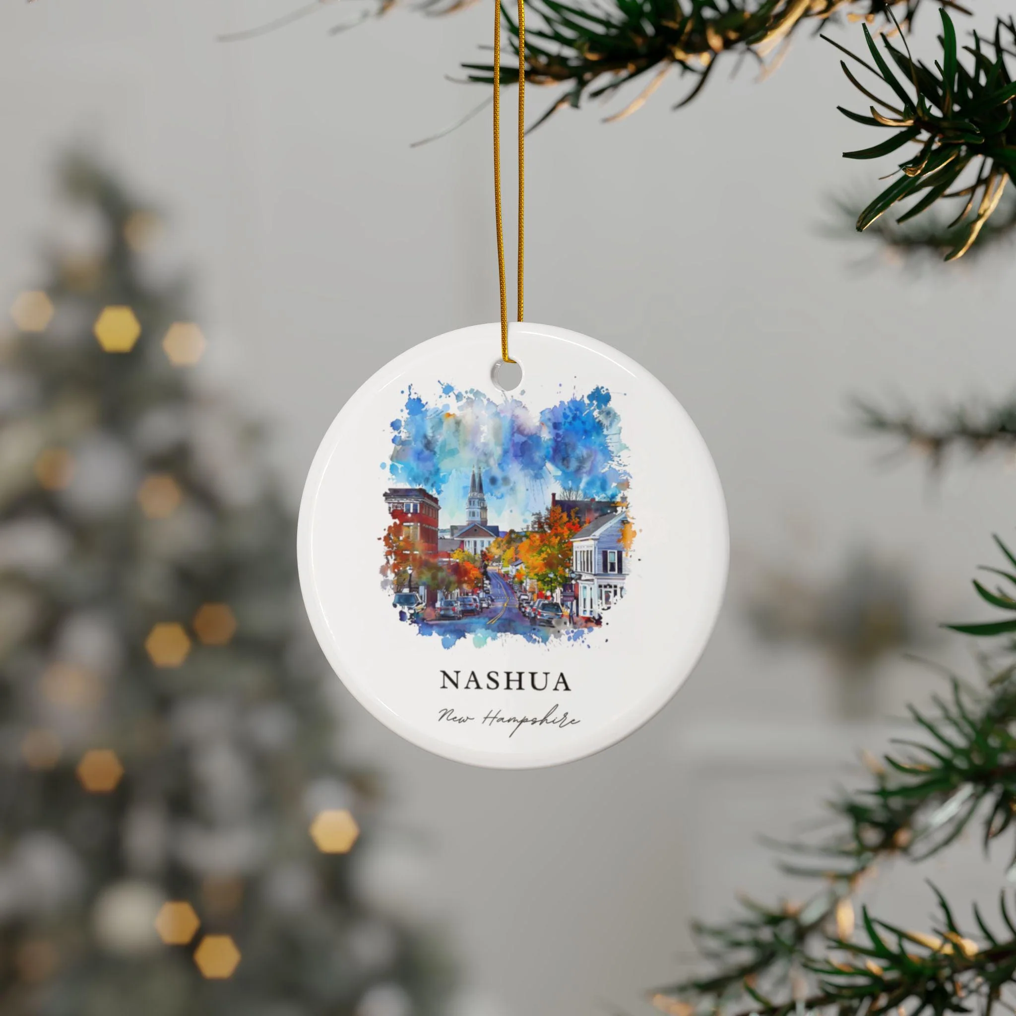 Nashua NH Ornament: Unique Nashua Souvenir, Nashua New Hampshire Decor, and Authentic Nashua NH Gift - Image 2