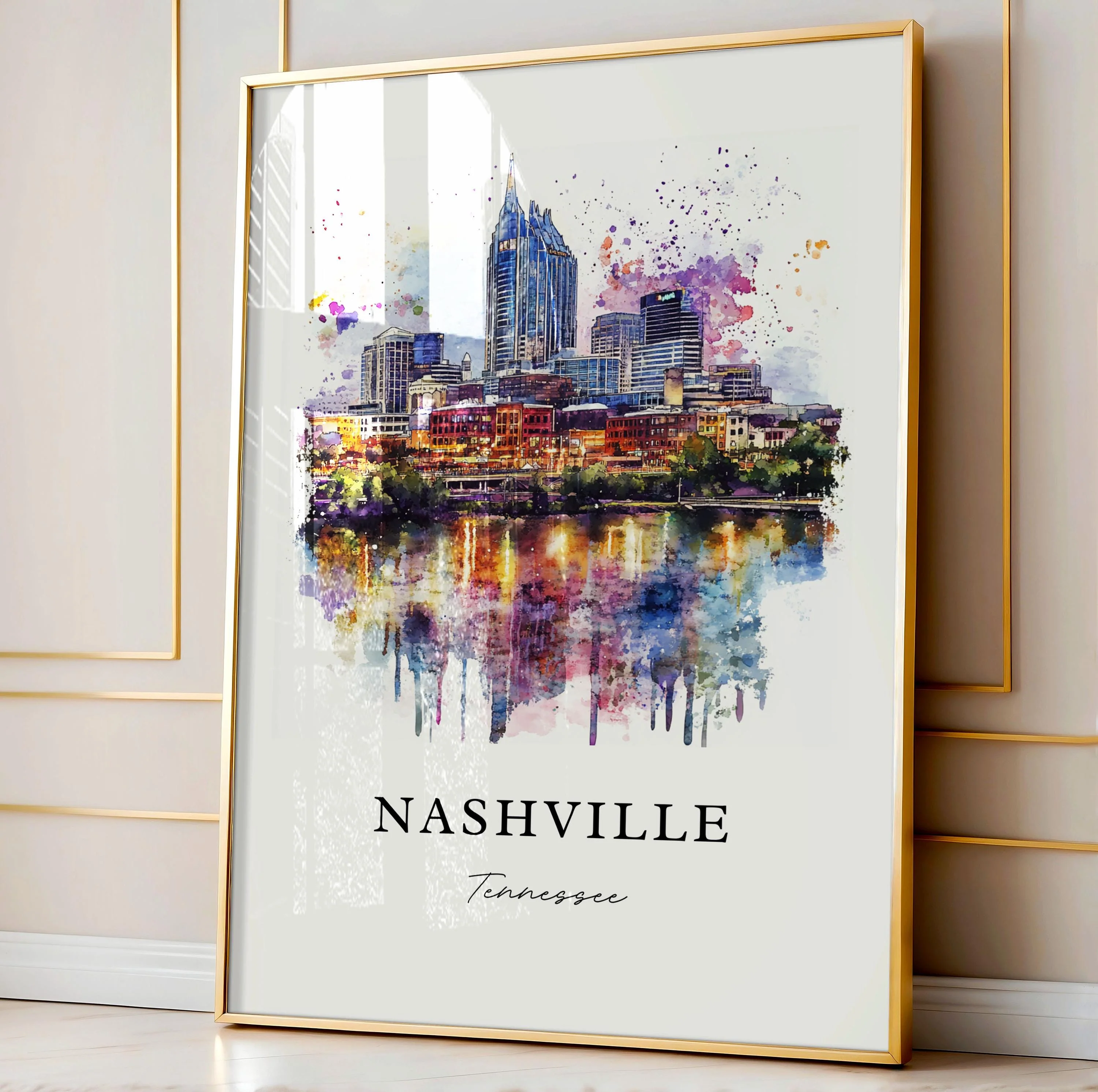 Nashville, Tennessee, Tennessee – Watercolor Art Print - Image 5