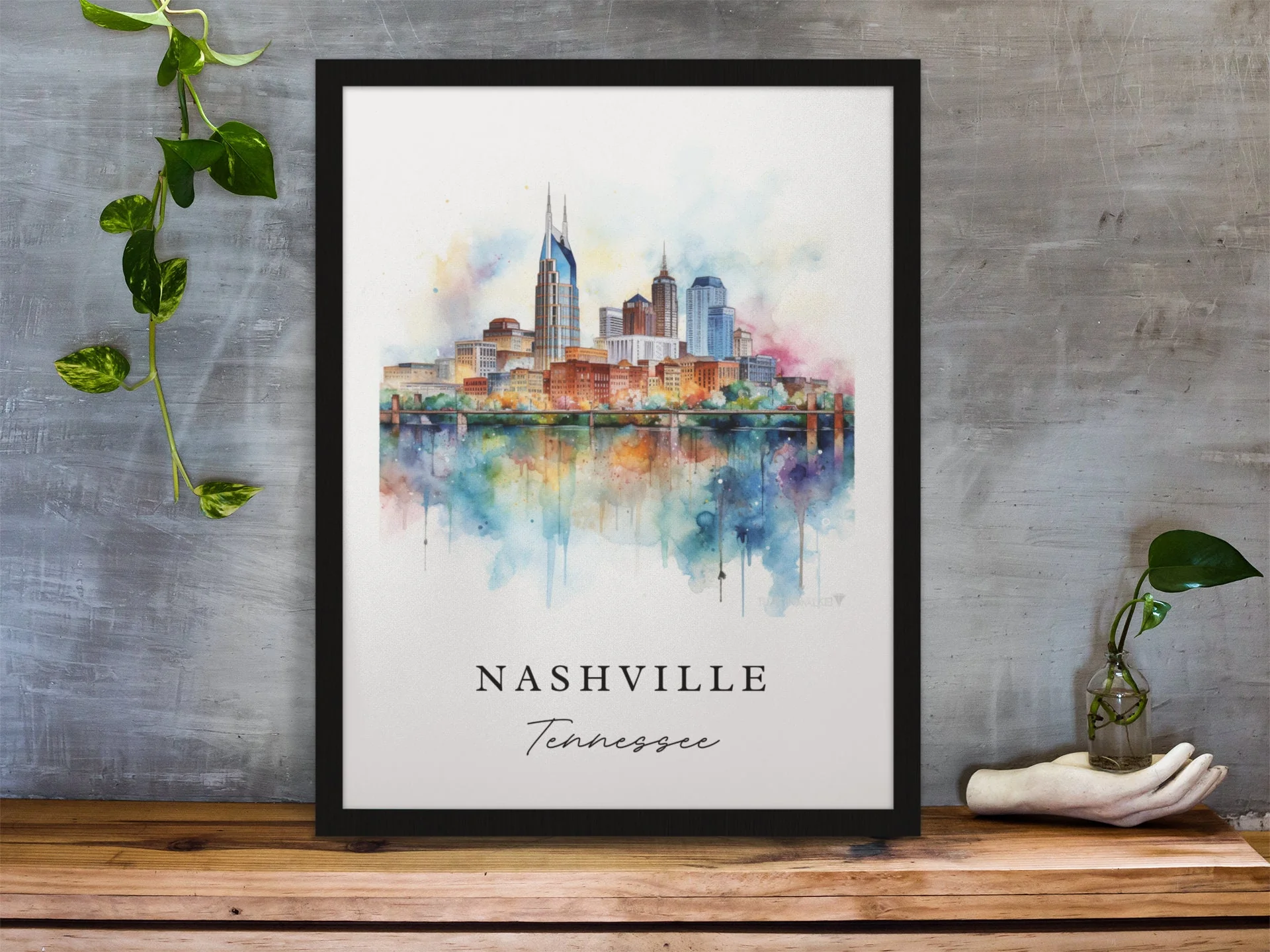Nashville, Tennessee, Tennessee – Watercolor Art Print - Image 5