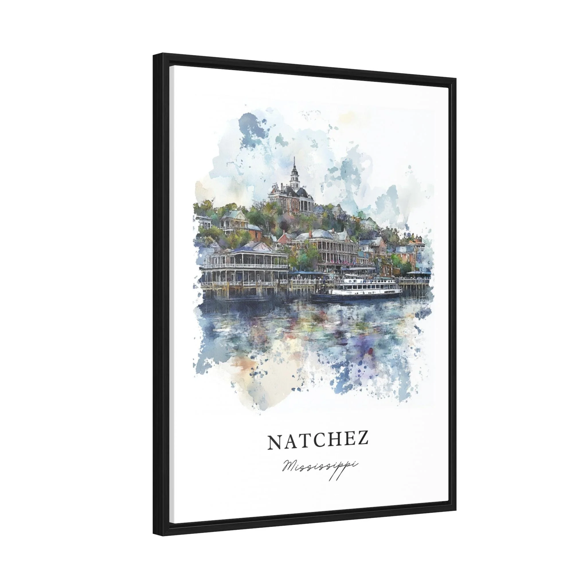 Natchez, United States – Watercolor Art Print - Image 2