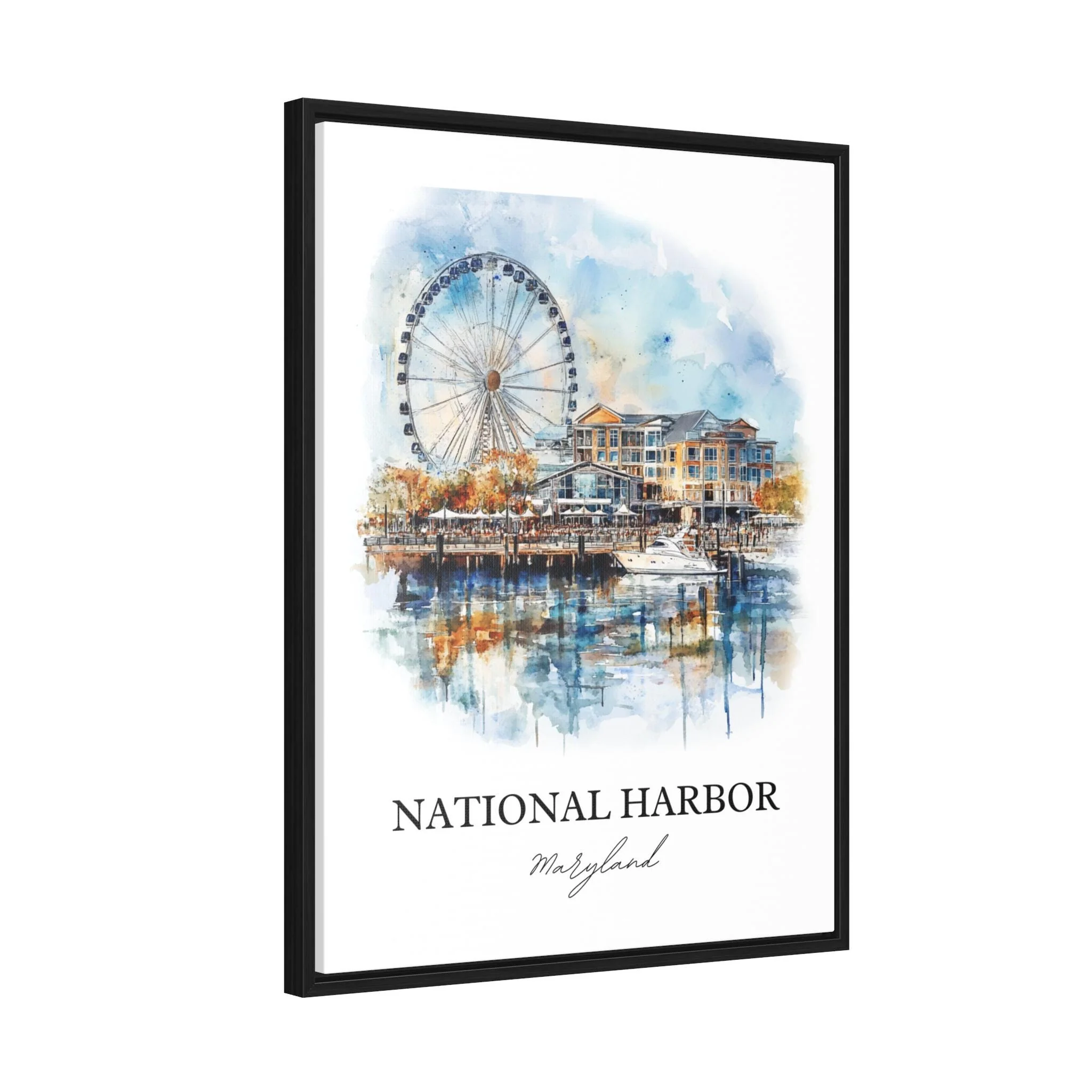 National Harbor, Maryland – Watercolor Art Print - Image 8