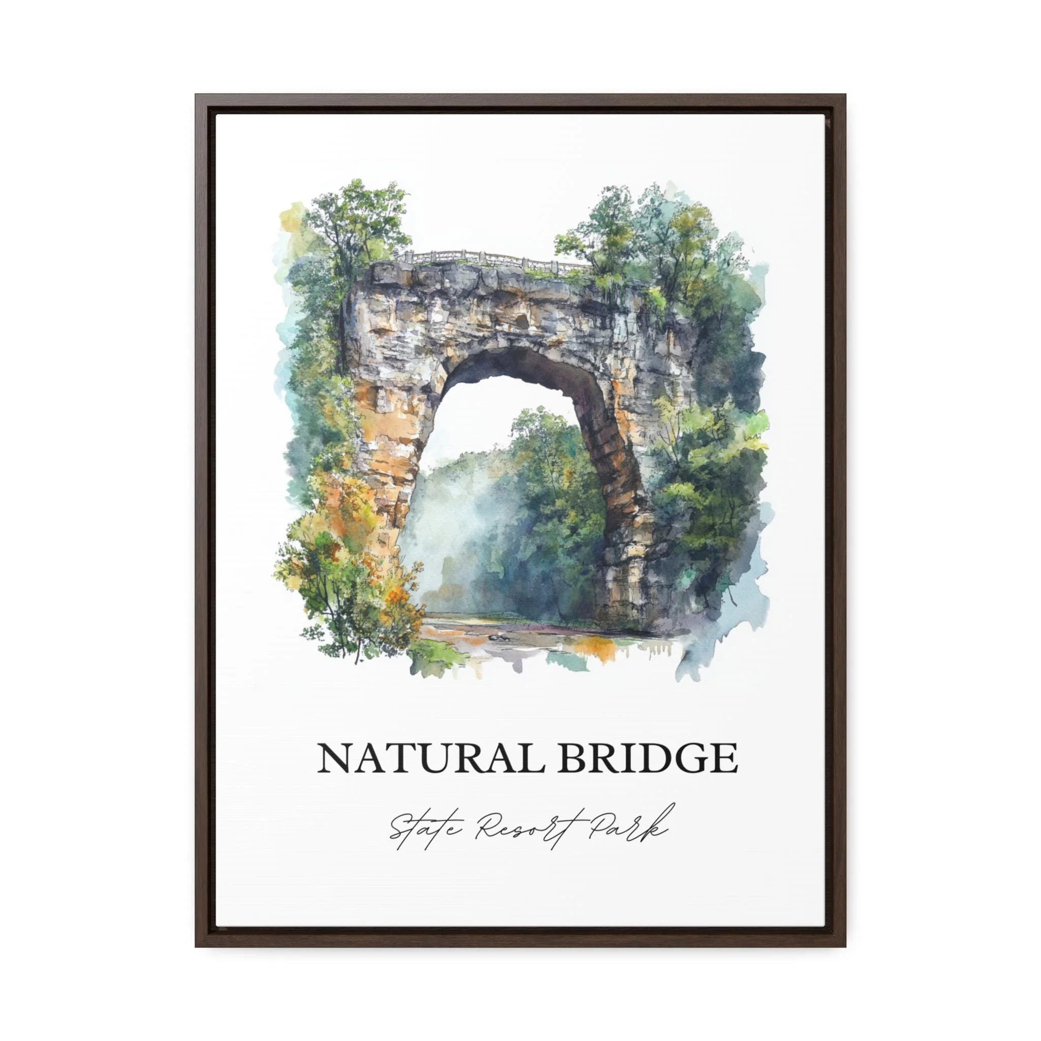 Natural Bridge State Resort Park, Kentucky – Watercolor Art Print - Image 7