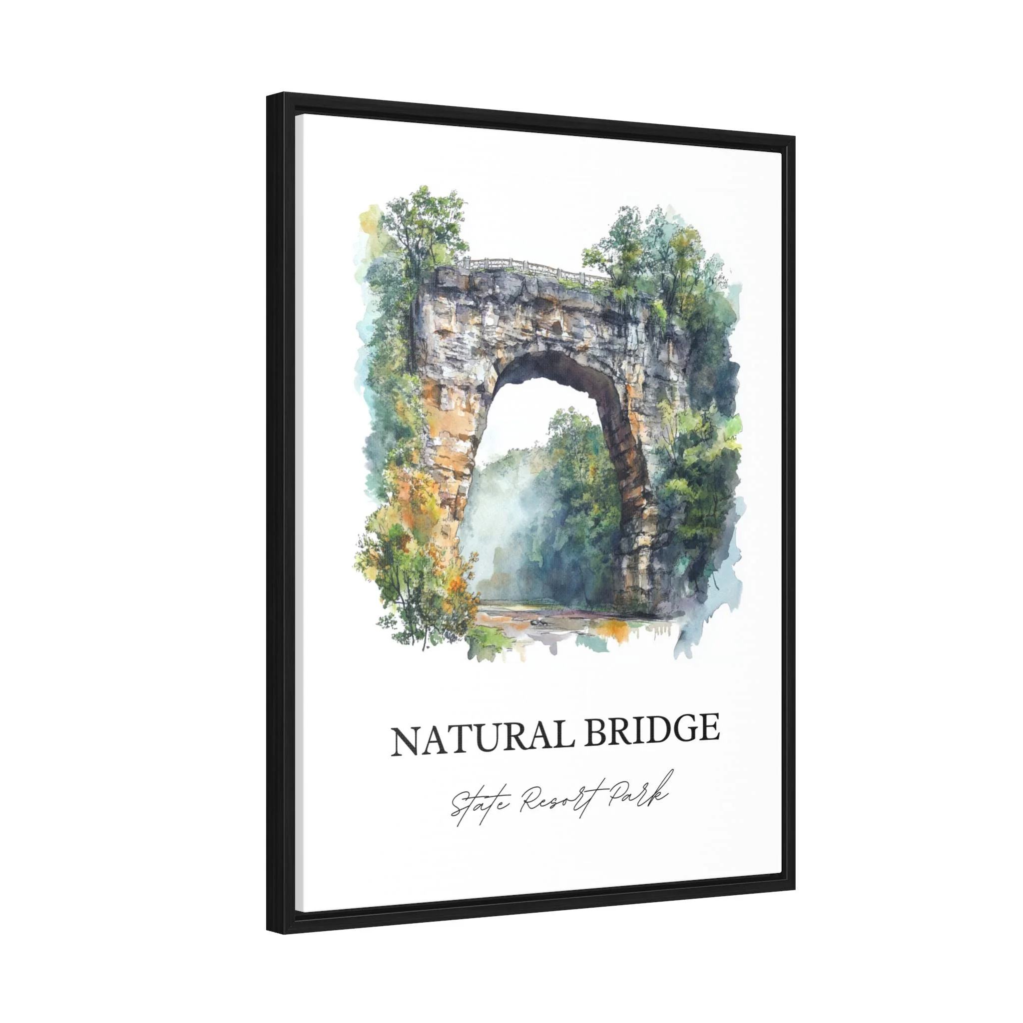 Natural Bridge State Resort Park, Kentucky – Watercolor Art Print - Image 8